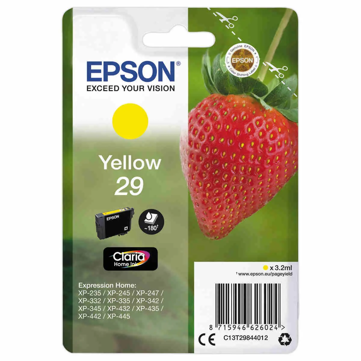 Epson 29 Gele "Aardbei" Cartridge 