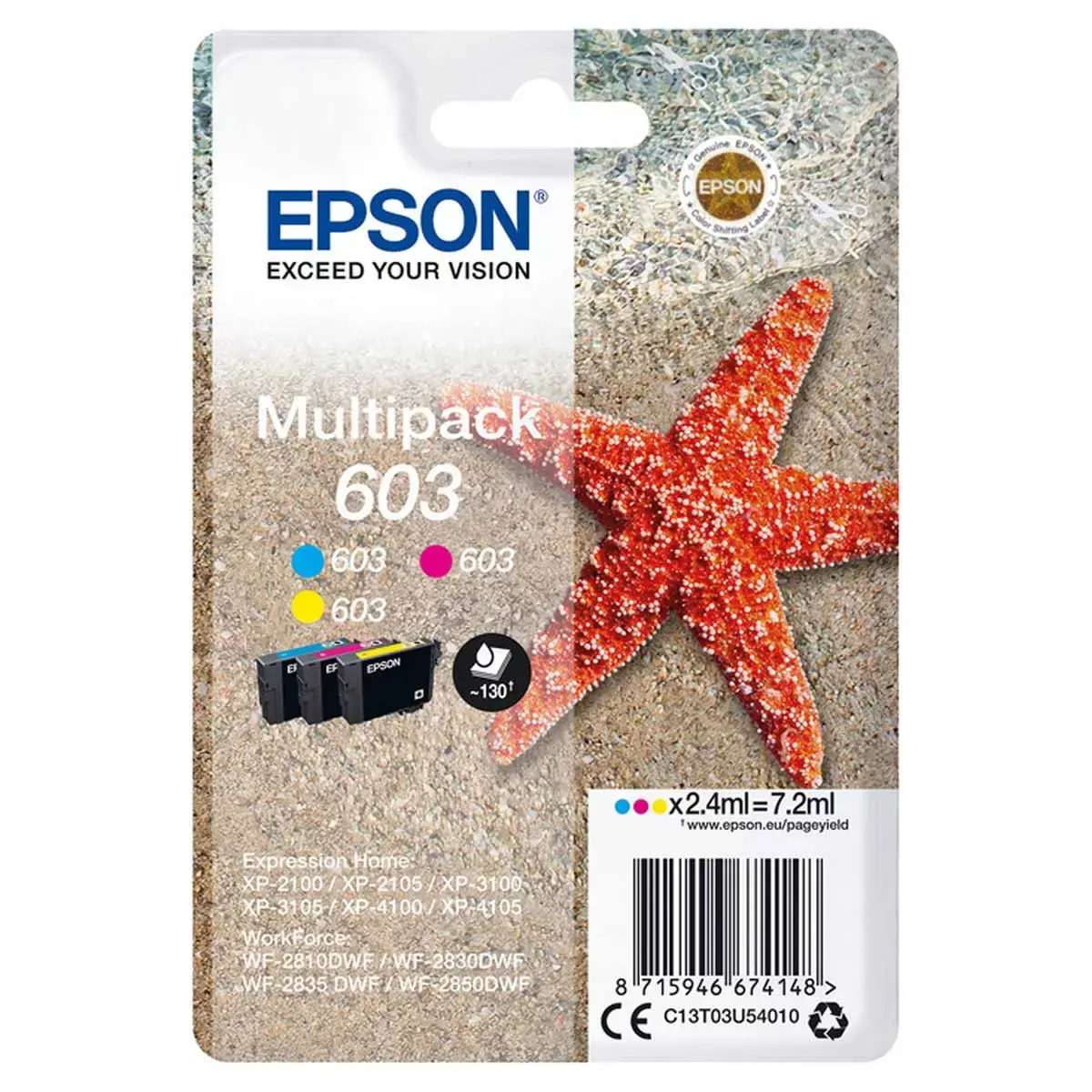 3  Epson 603 3-kleuren multipack - C M Y 