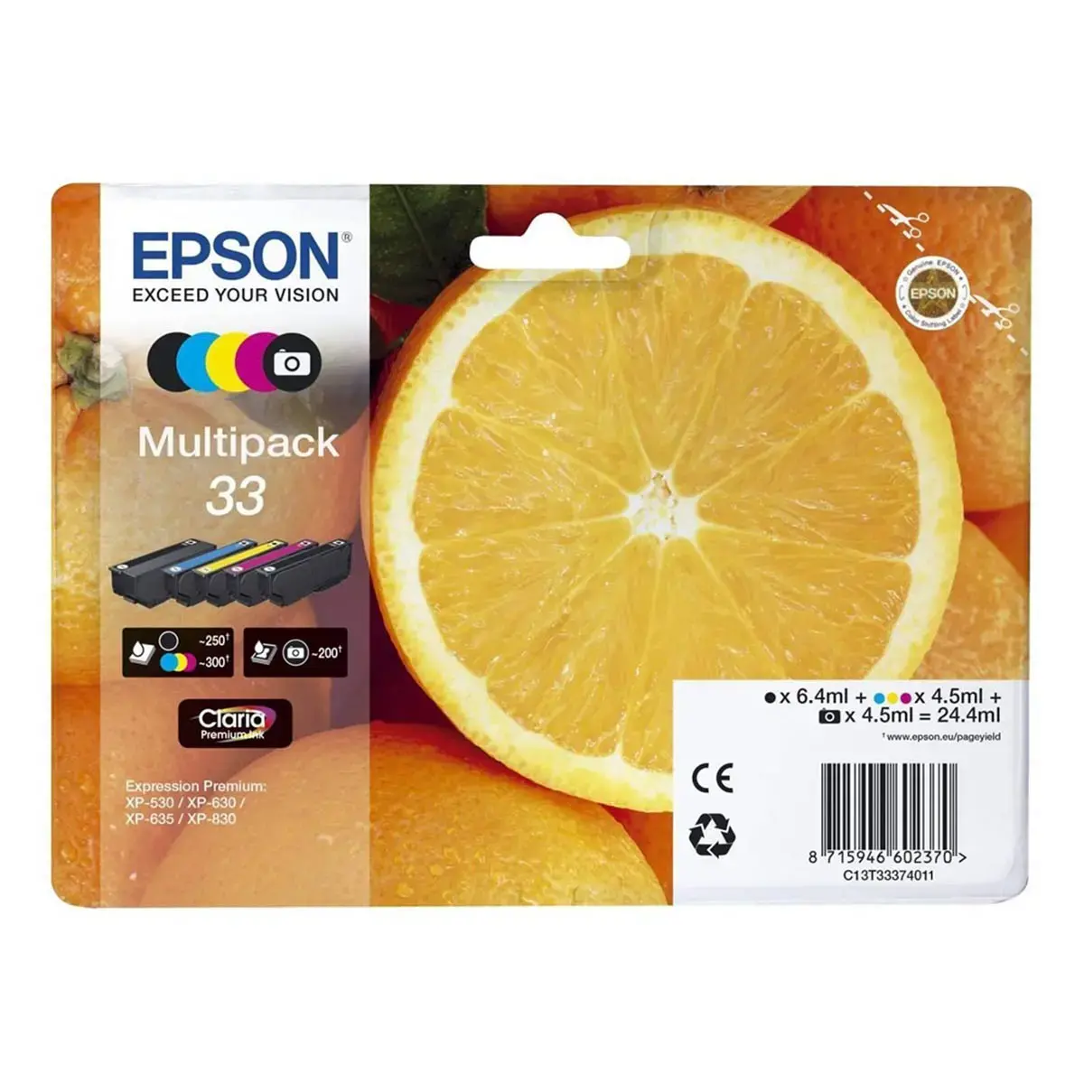 5 Epson 33 NR .N FOTO C.M.J MULTIPACK-cartridges 