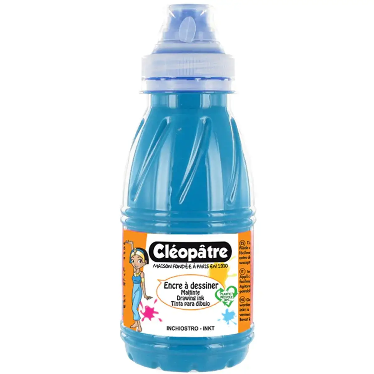 Waterbasis tekeninkt - CLEOPÂTRE - 500ml - lichtblauw