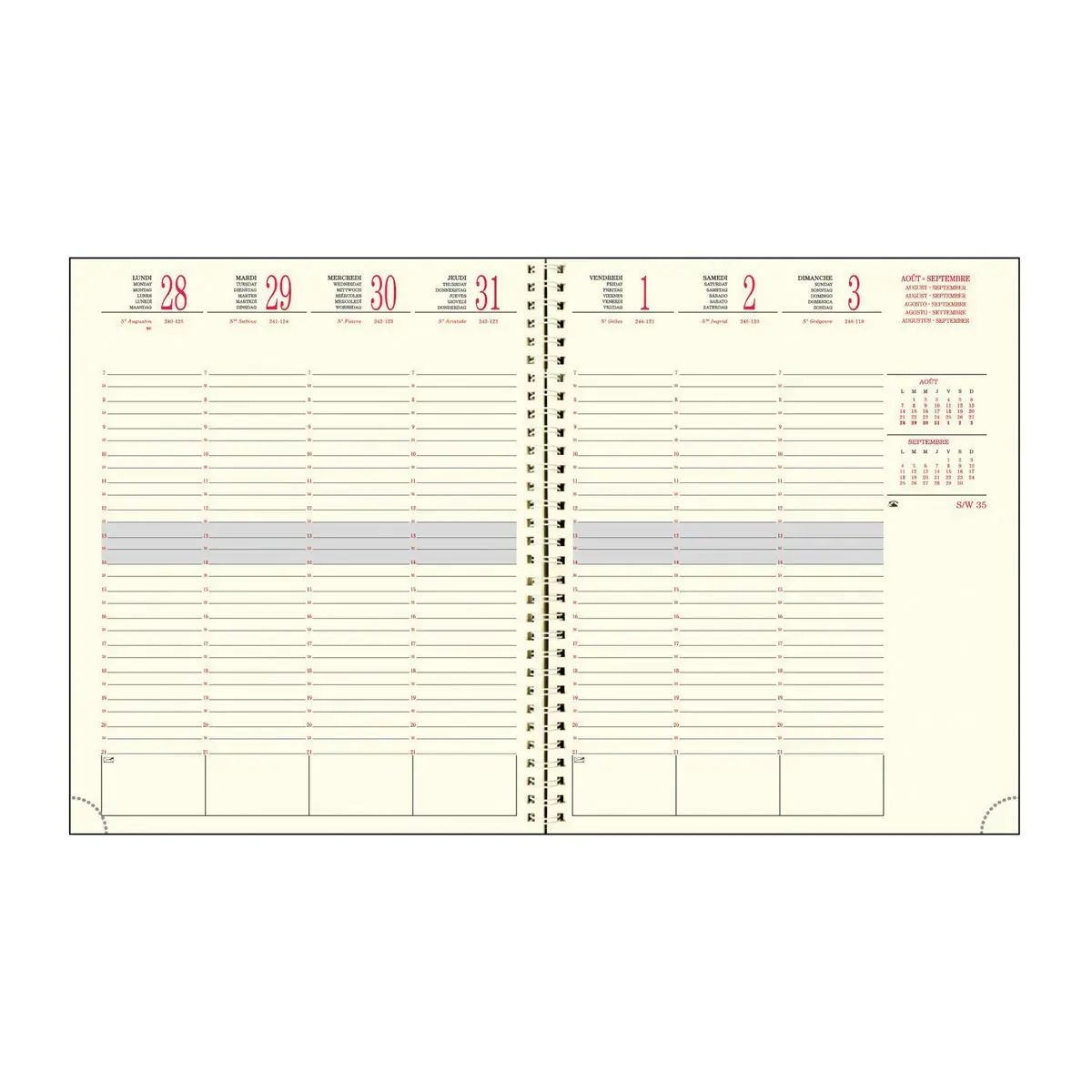 Weekagenda Exacompta Meline - 18,5 x 22,5 cm