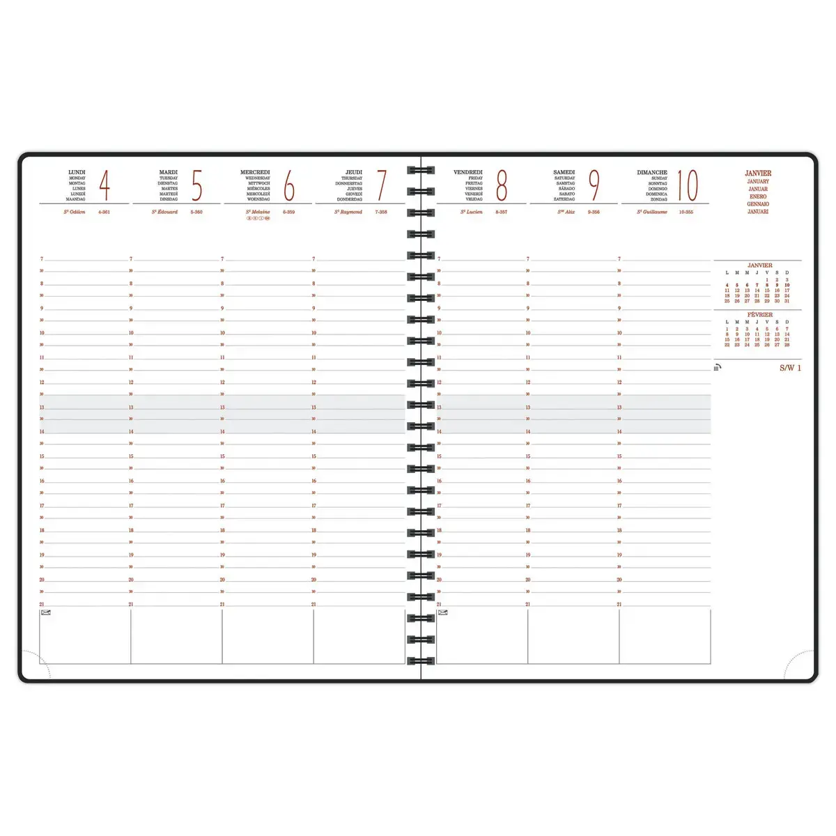 Weekagenda Exacompta Forever - 21 x 27cm - Grijs