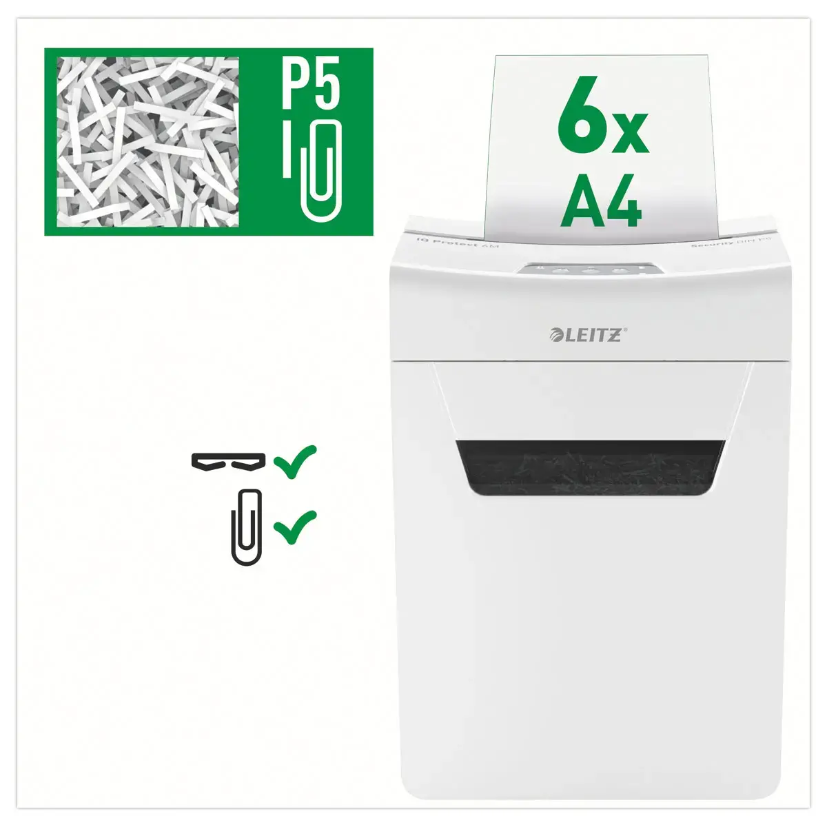 Versnipperaar Leitz IQ Protect 6 P5