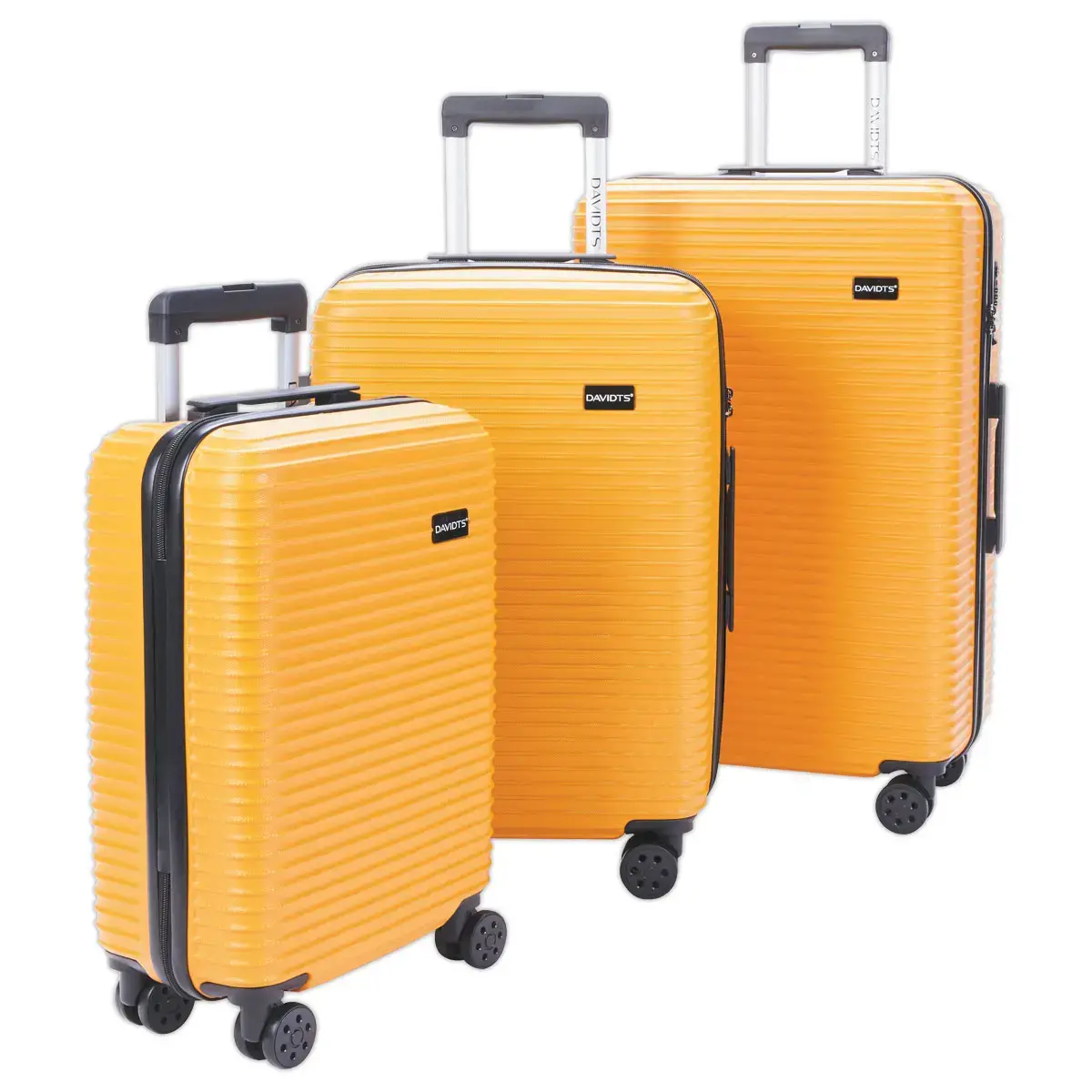 SET VAN 3 ORANJE KOFFERS