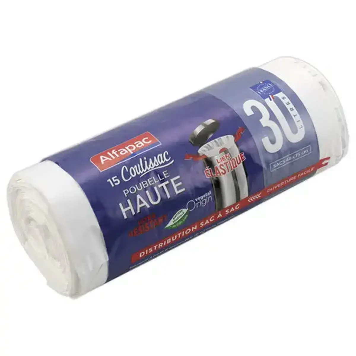 10 Vuilniszakken met elastische banden - 50 liter