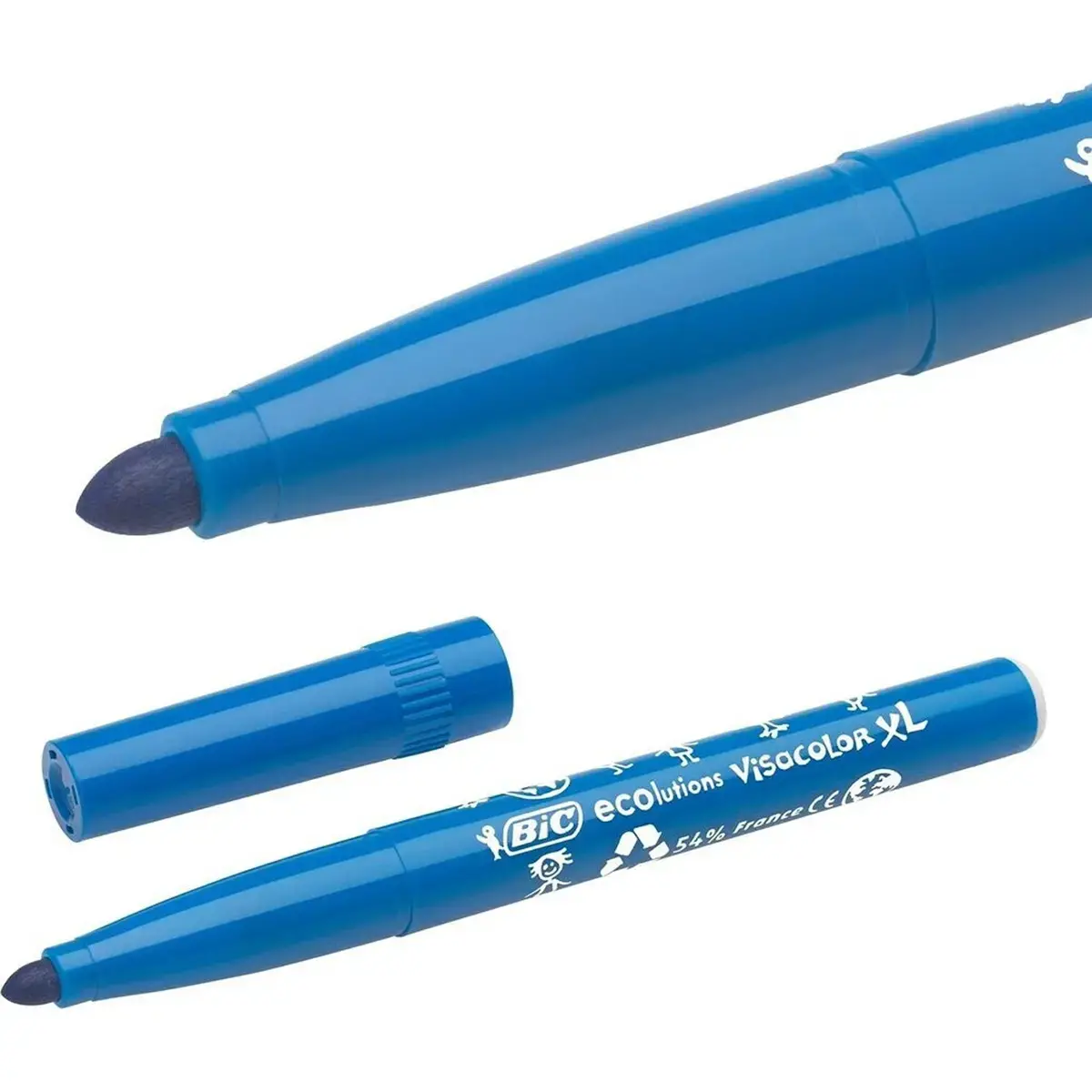 BIC VISACOLOR XL kleurstiften met brede punt, uitwasbare inkt, assorti kleuren - set van 96