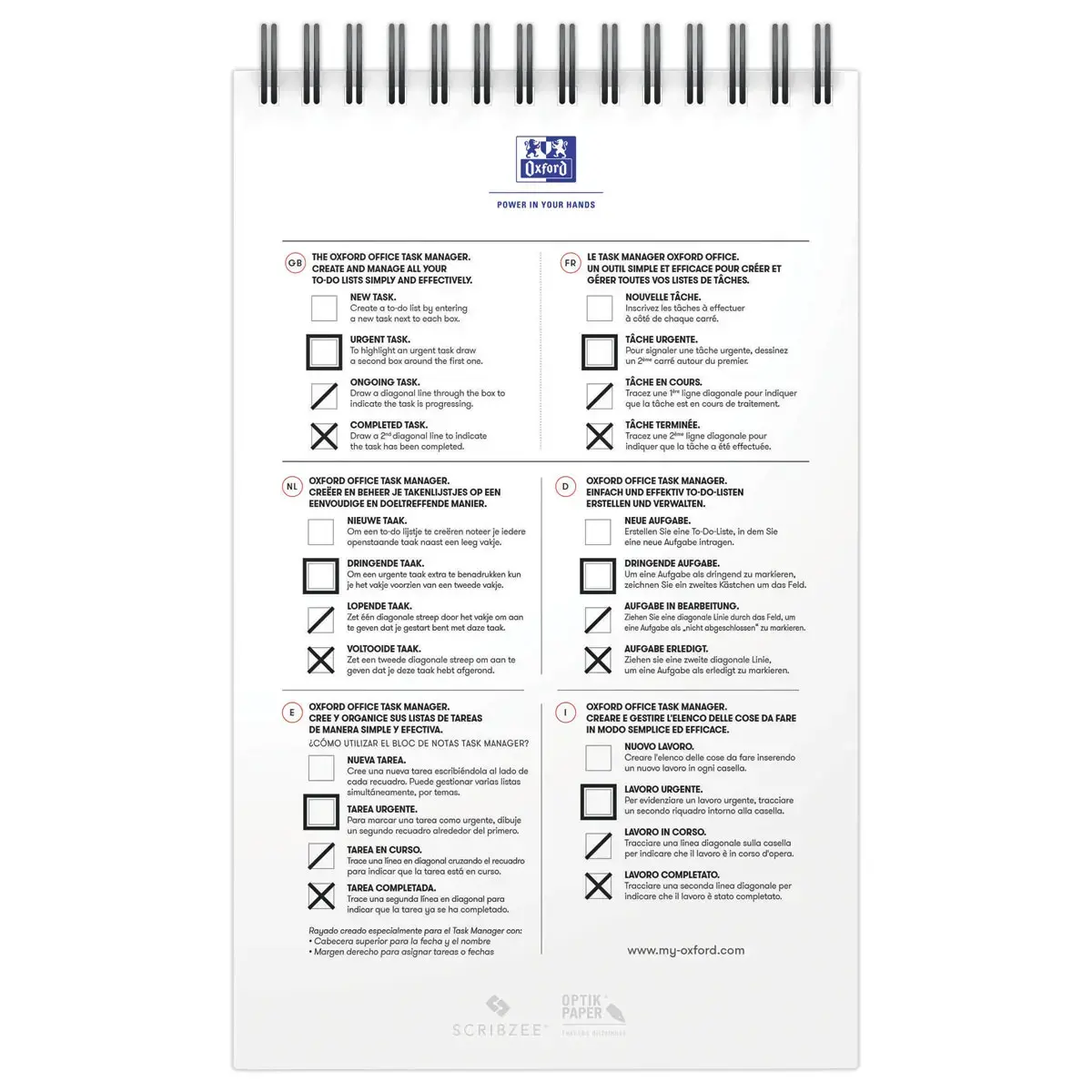 Spiraalblok van 140 pagina's 12,5 x 20 cm