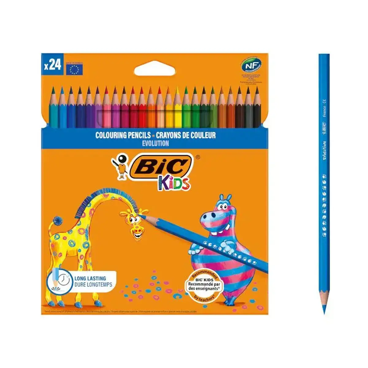 Kleurpotlood - BIC EVOLUTION KIDS - assorti kleuren - set van 24