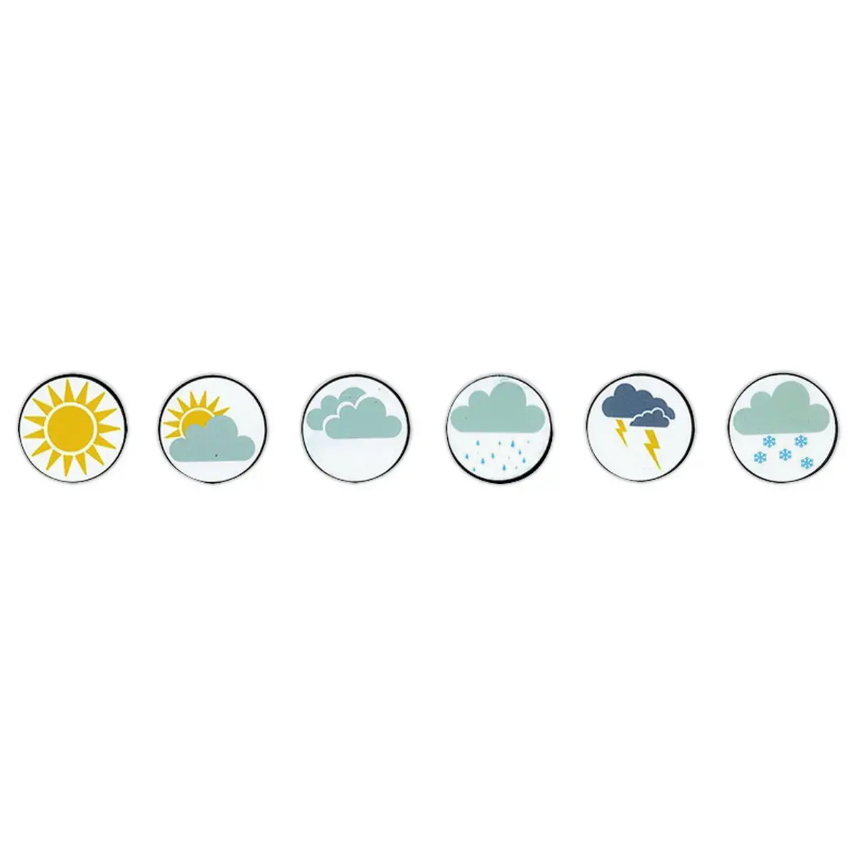 Wonday weer-magneten - &Oslash; 40 mm - Set van 6 