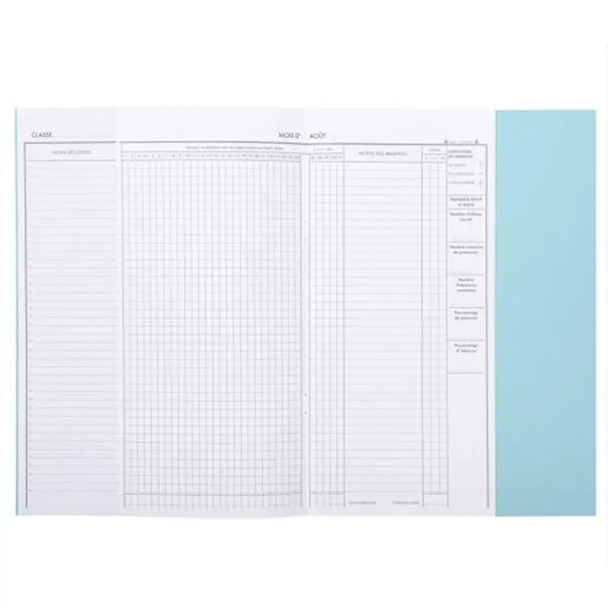 Dagelijks oproepregister Clairefontaine - 29,7 x 21 cm - 24 uitgesneden pagina's - groen