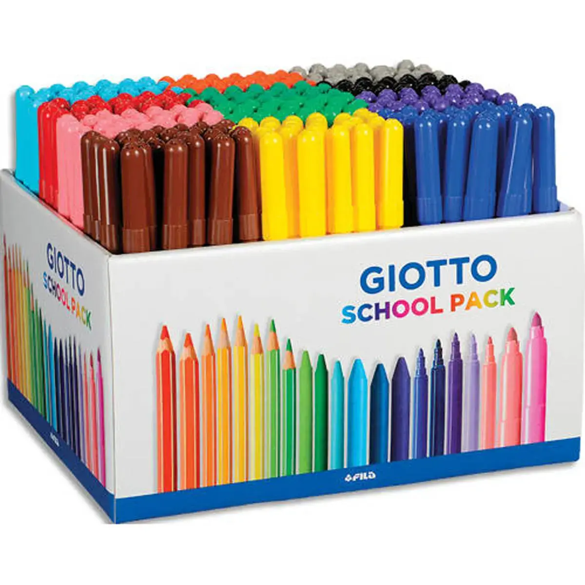 GIOTTO TURBO COLOR kleurstift met middelgrote punt - uitwasbare inkt - assorti kleuren - set van 288