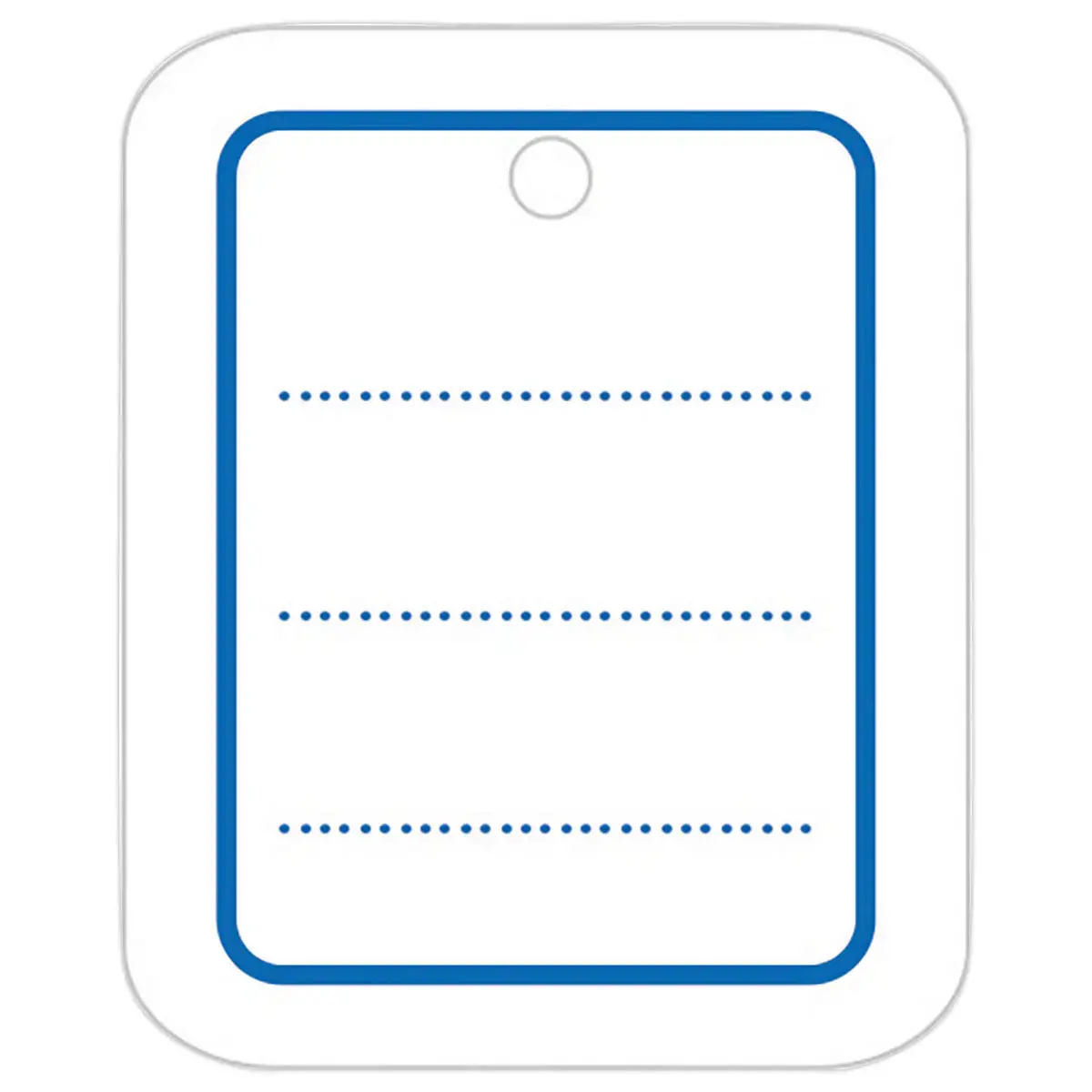 1000  Perforated labels frame and blue lines 30x37 mm 1000 labels/box 