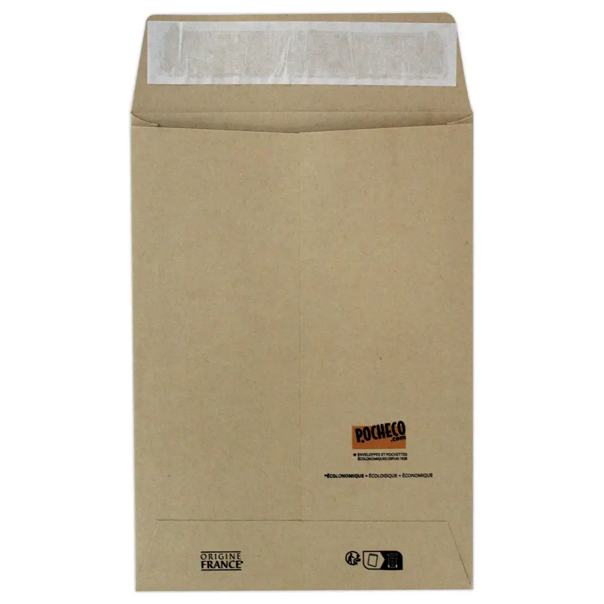 150 Kraftbruin hoezen - 160x230mm met zijvouwen - POCHECO
