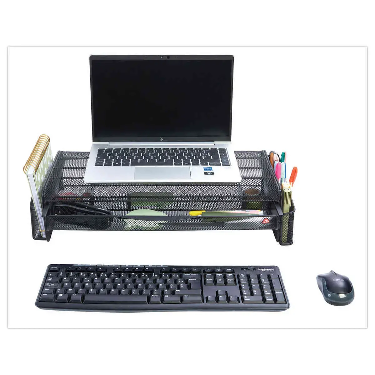 Schermsteun & bureau-organizer met vakken