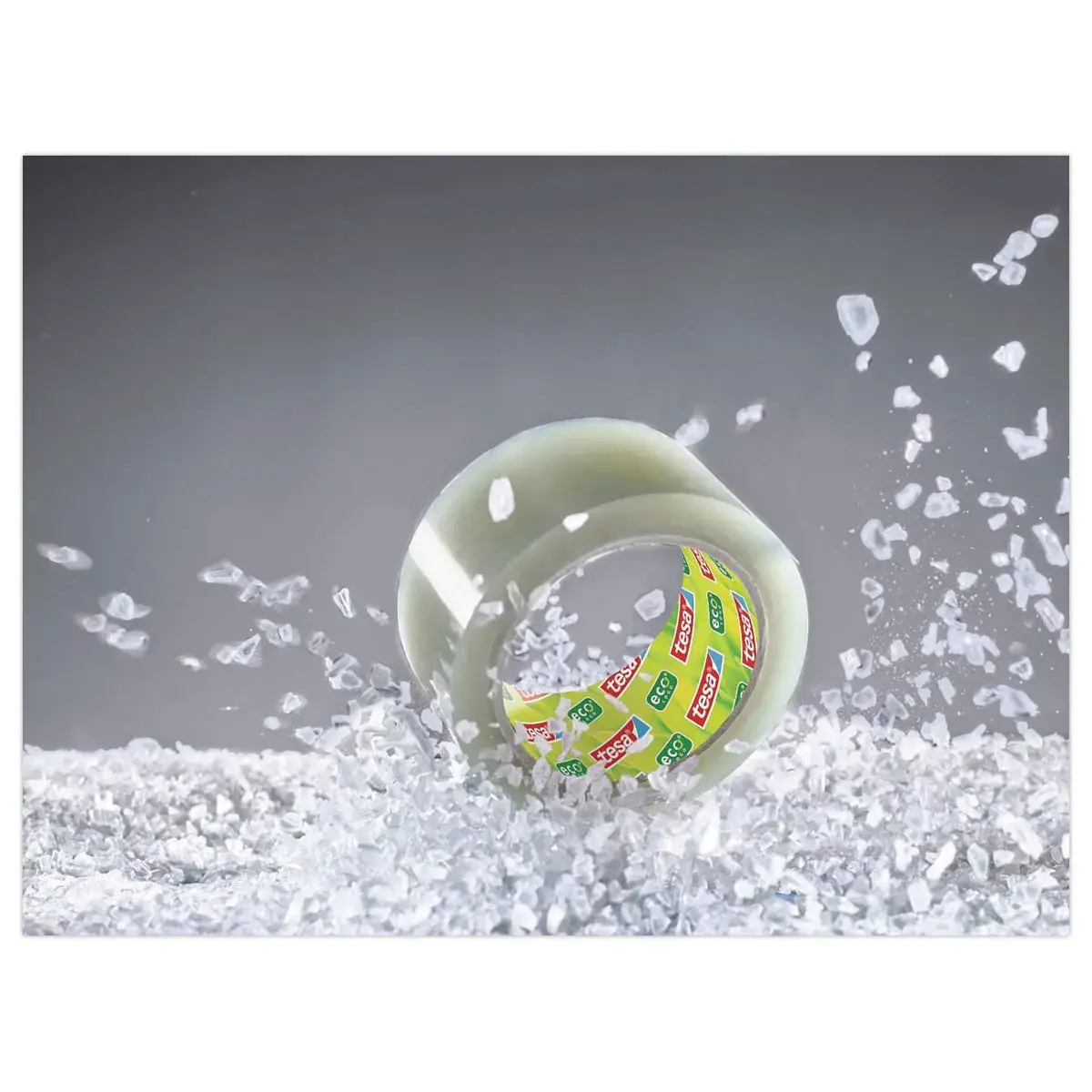 PET zelfklevende tape gerecycled 66m x 50mm - Transparant