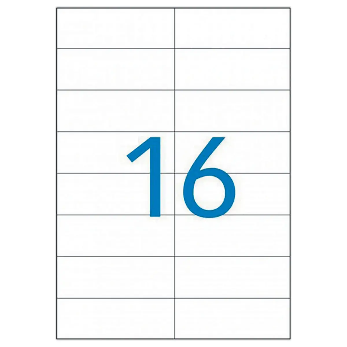 100 Vellen 16 100 % gerecycleerde signalisatie etiketten 105x35 mm