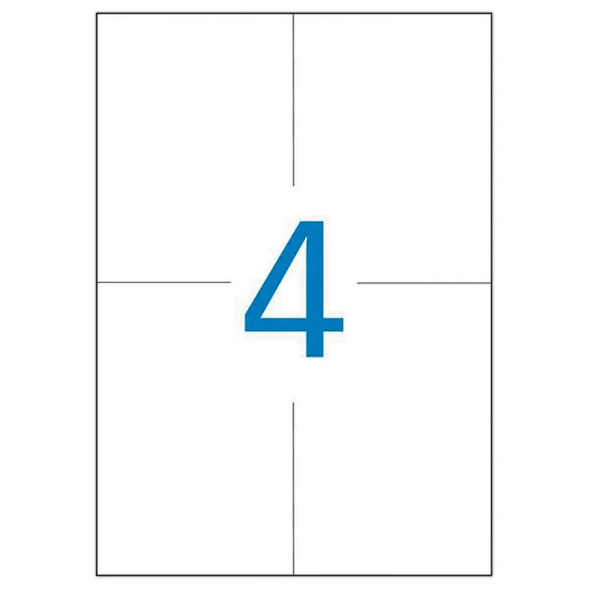 100 Vellen 4 100% gerecycleerde signalisatie etiketten 105x148,5 mm