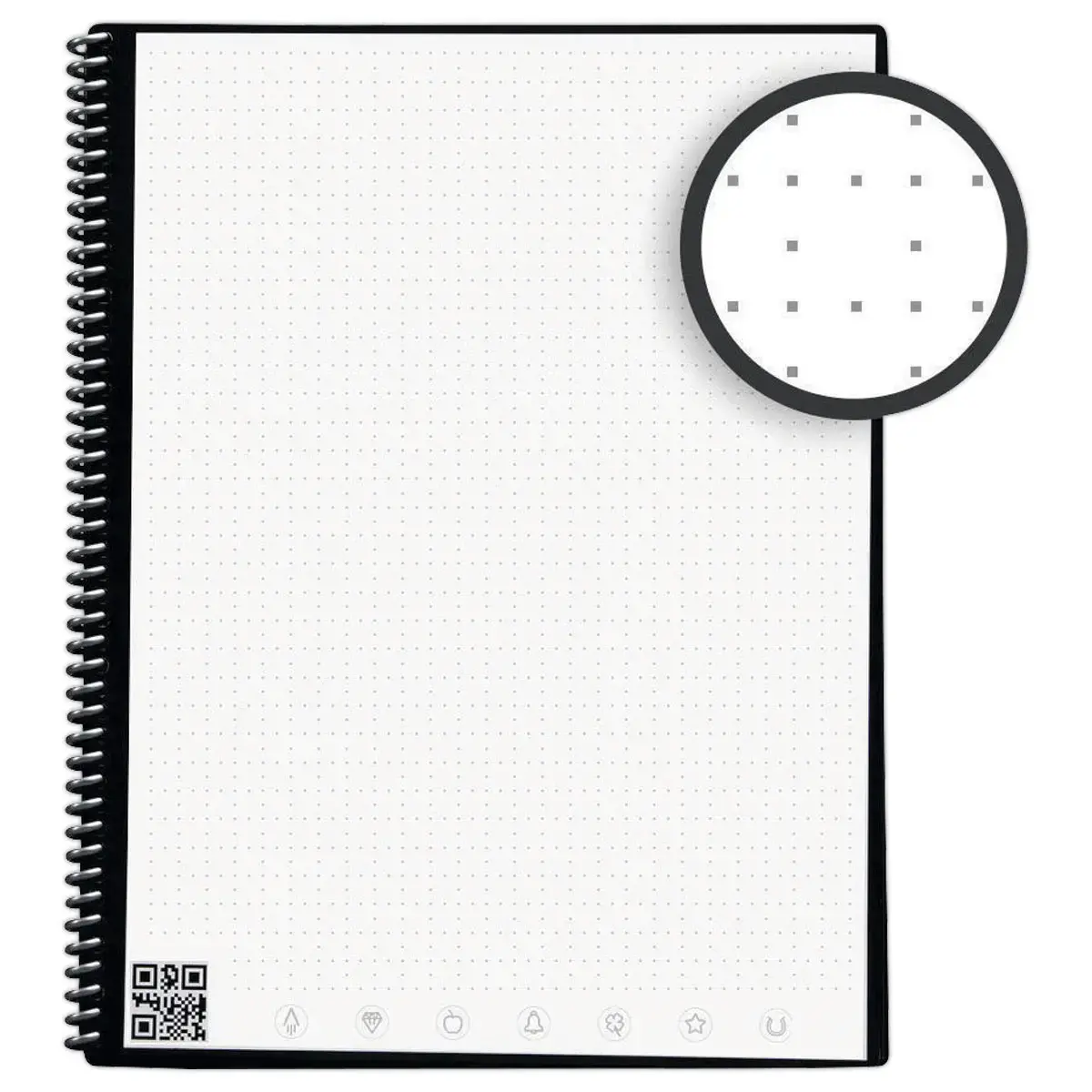 Met het internet verbonden en oneindig herbruikbare notitieblok Rocketbook Core Letter - A4 - Zwart - 32 pagina's - ROCKETBOOK