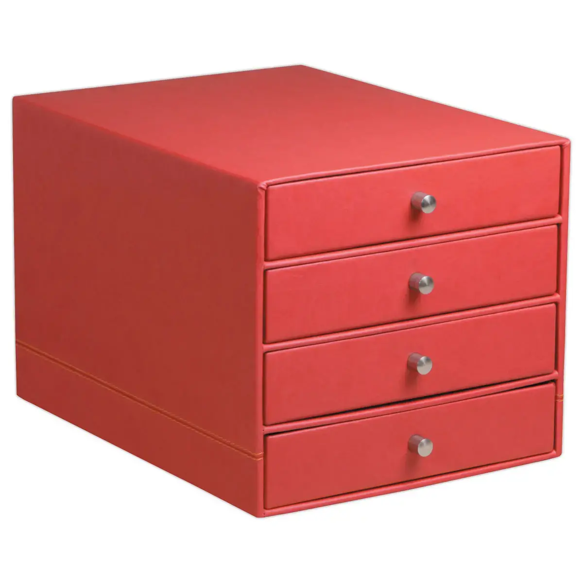 Module classificatie Rhodiarama 4 lades, Italiaanse kunstleer - Rood 