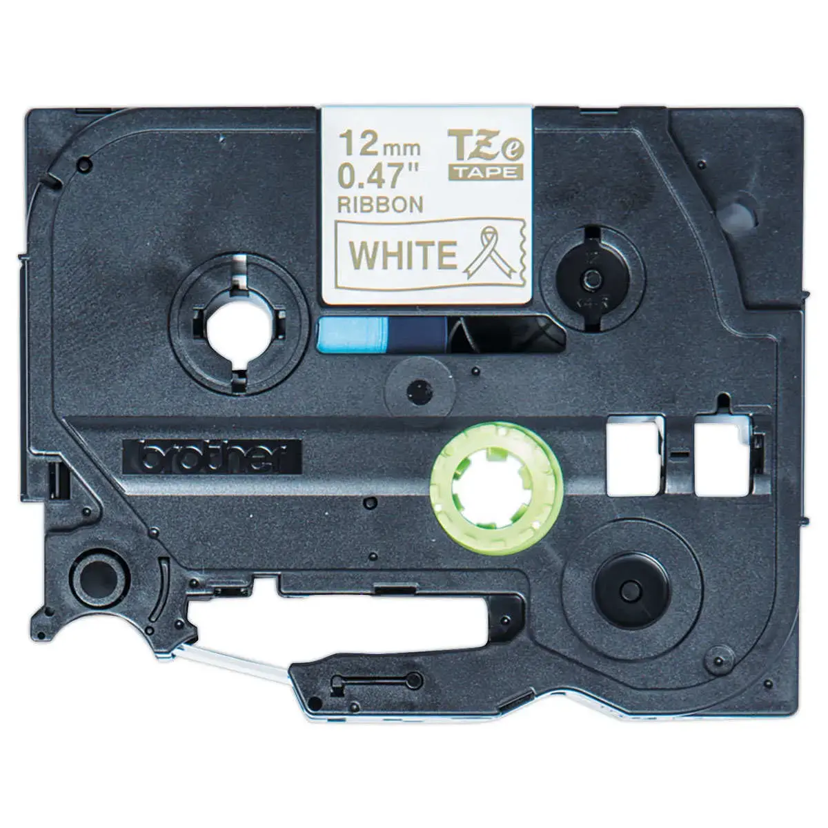 Brother etiketteermachine tape goud op wit 12 mm (4m)