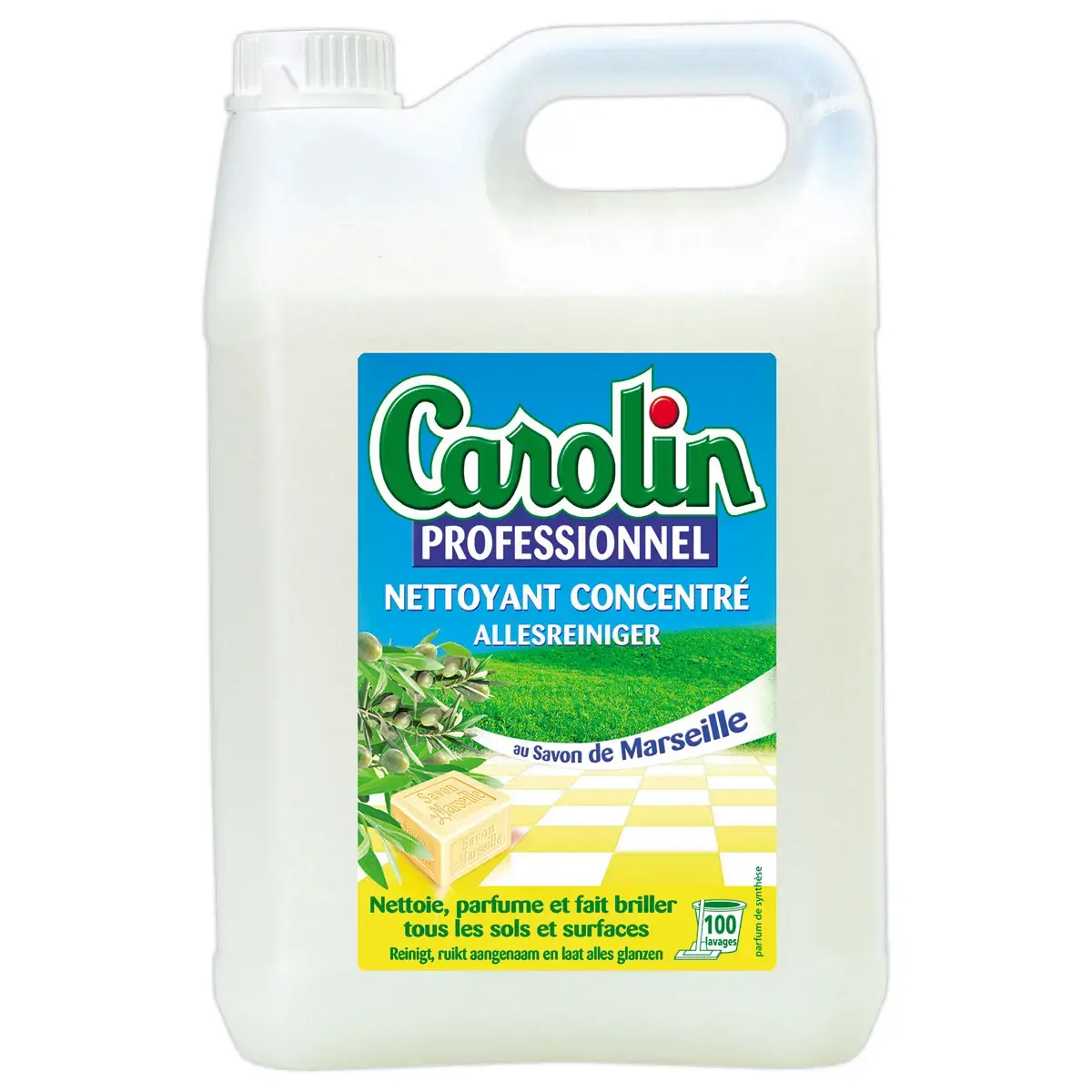 Concentrated multi-surface cleaner with Marseille soap CAROLIN 5L 