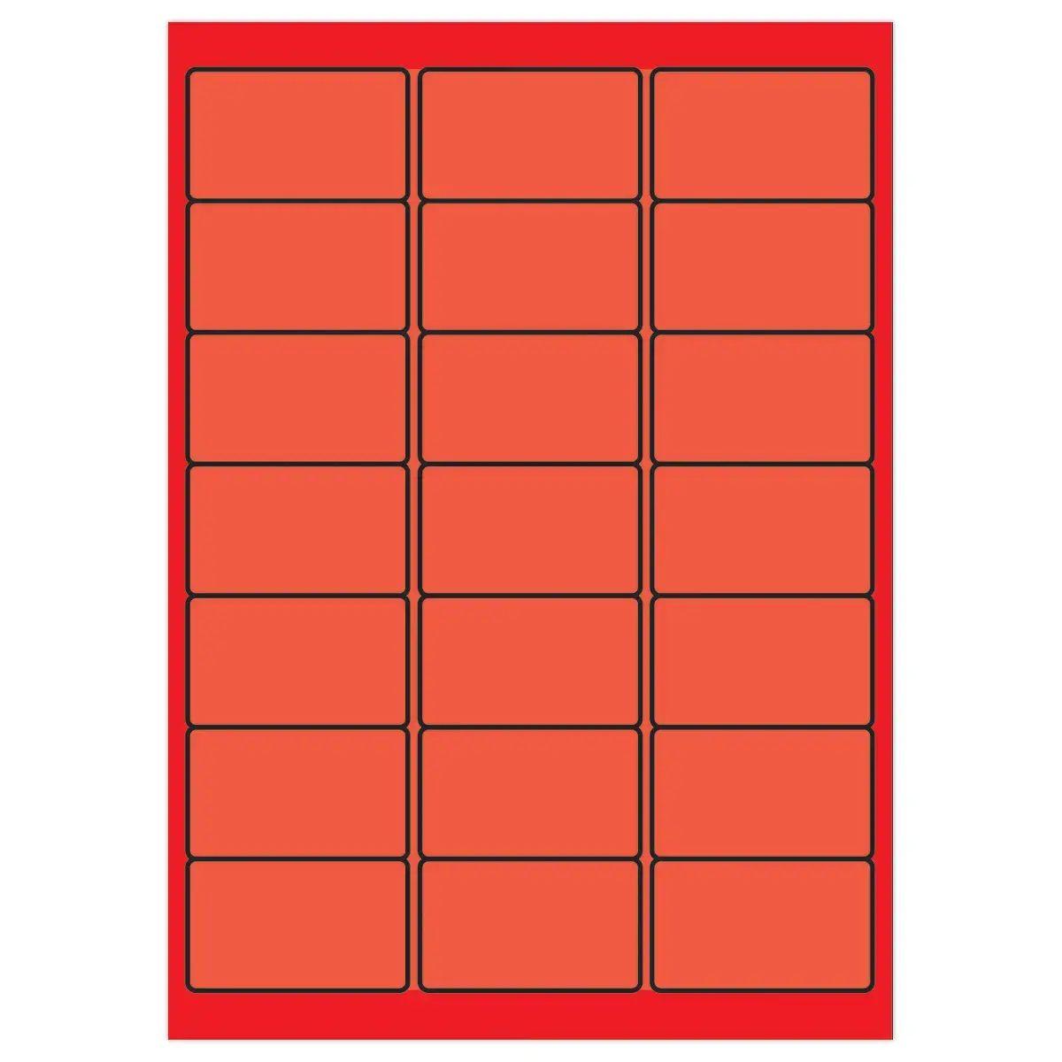 100 Labelsheets L63,5xH38,1 mm 2100 etiketten/doos, feloranje