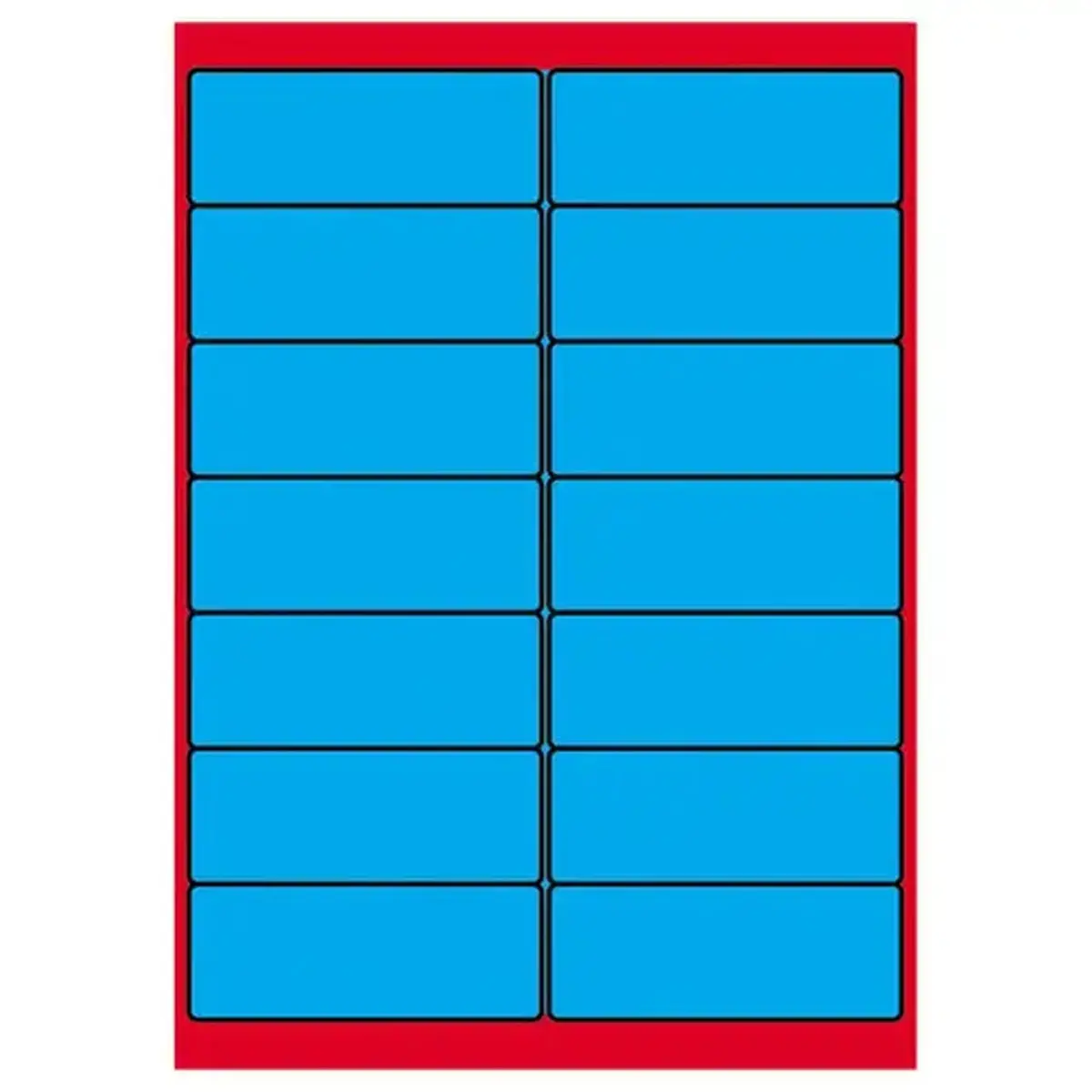 100 Etikettenplanken L99xH38,1 mm 1400 etiketten/doos, felblauw