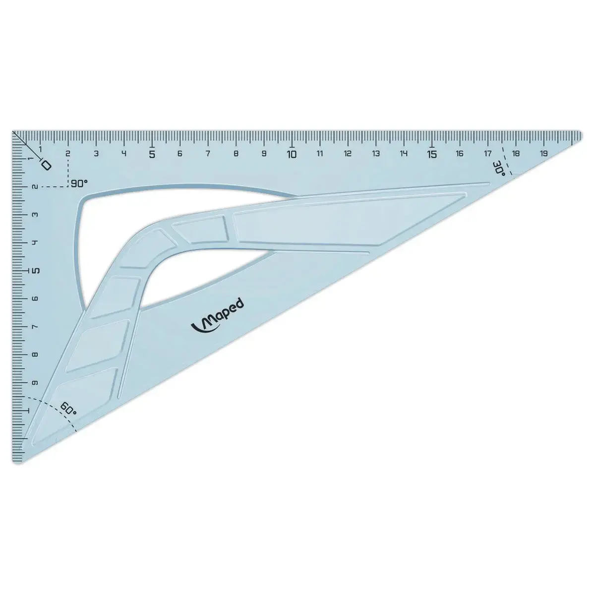 Hoekmeter 60&deg; lange zijde 21 cm - GEOMETRIC, van gerecycled plastic 