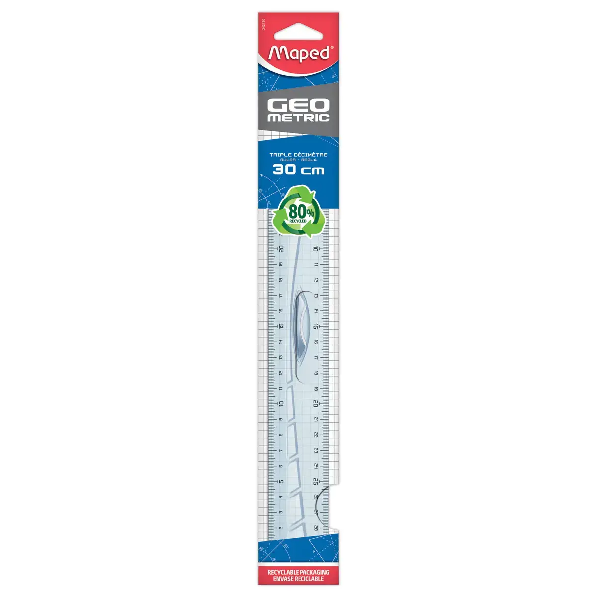 Drievoudige decimeter - GEOMETRISCHE, van gerecycled plastic 