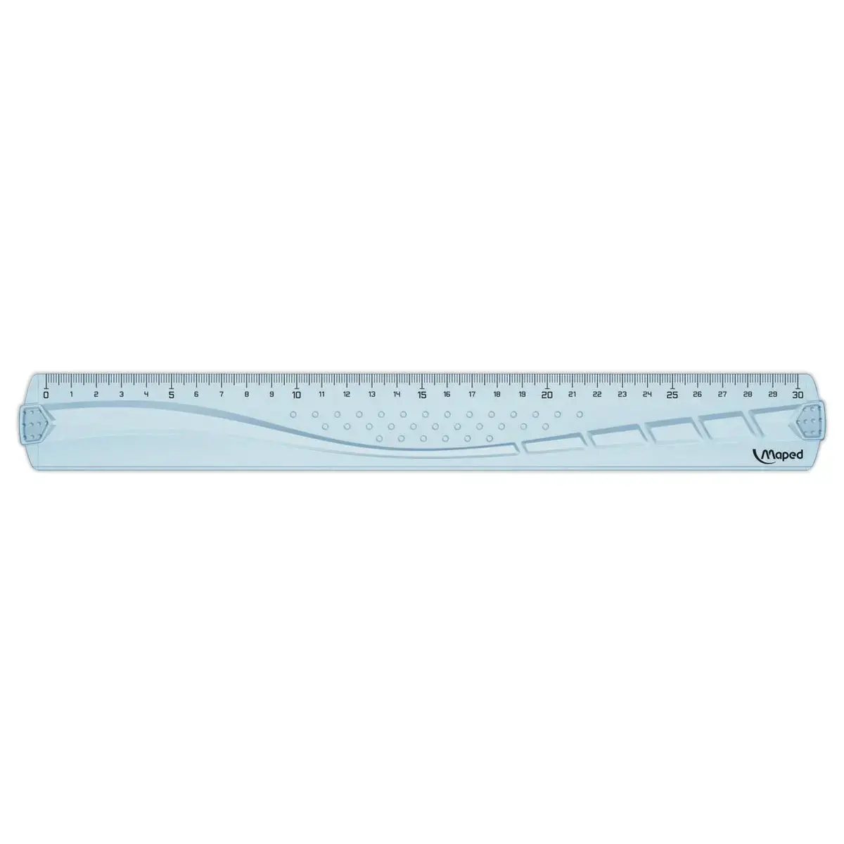 Plat liniaal 30 cm - GEOMETRISCHE, van gerecycled plastic 