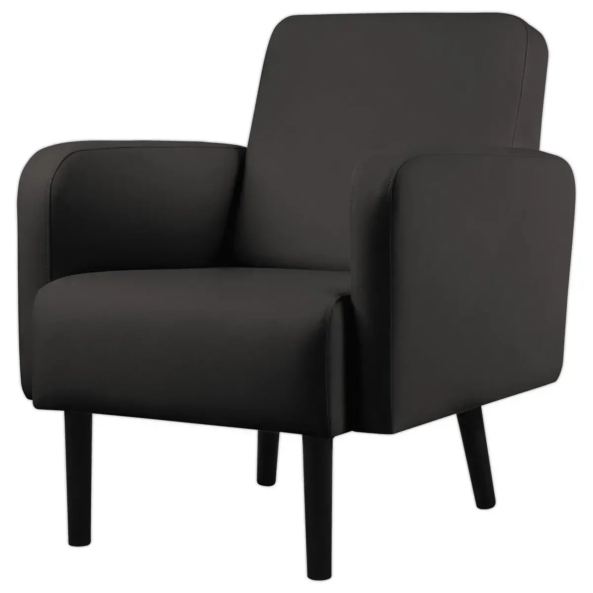 Fauteuil LISBOA 1 plaats Zwart kunstleer gemonteerd