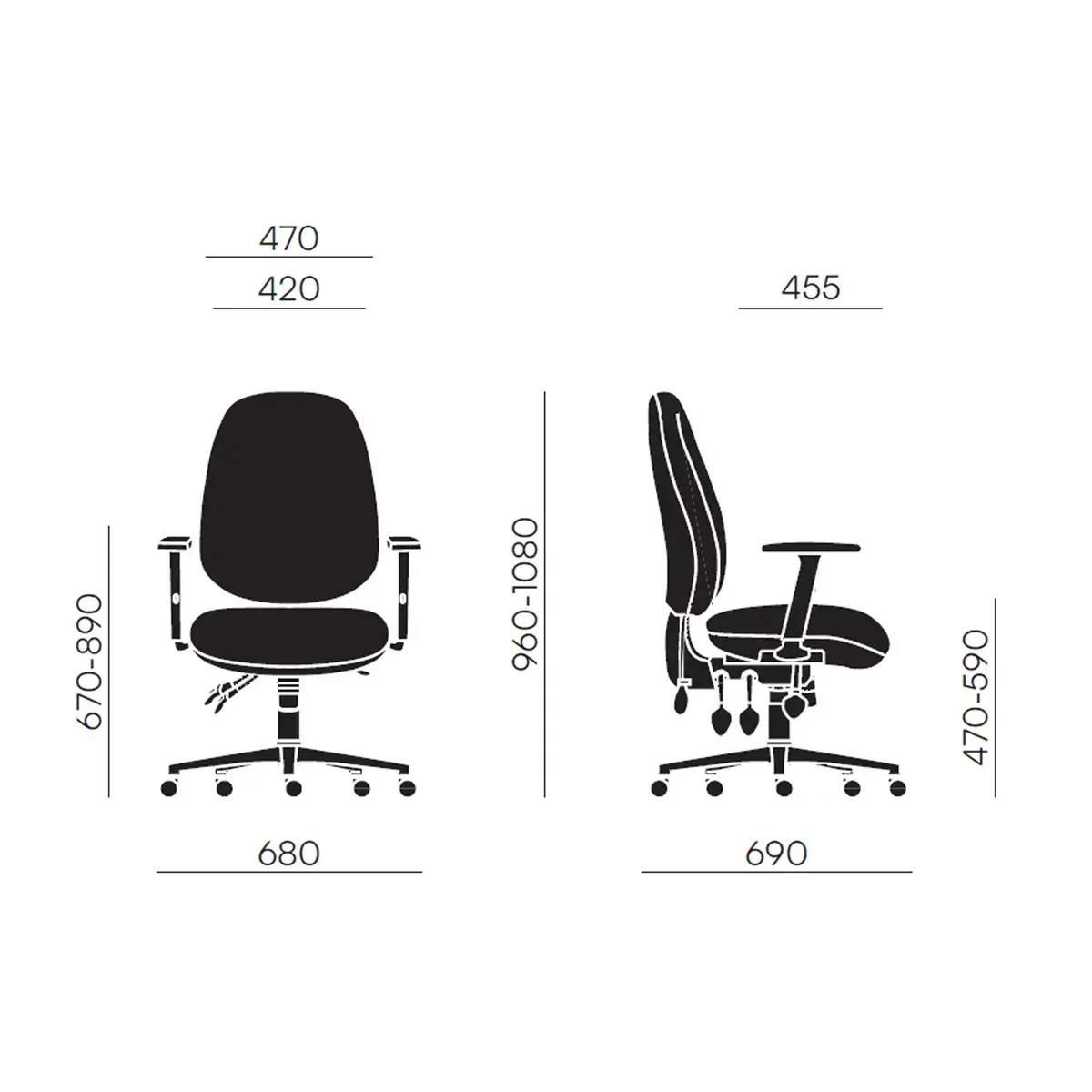 Stoel CONCEPT MAXY - Zwart