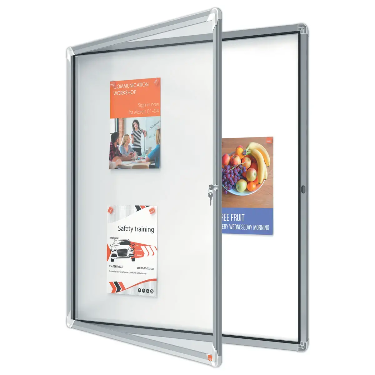 Vitrinekast voor buiten magnetische Premium PLUS 12A4 NOBO