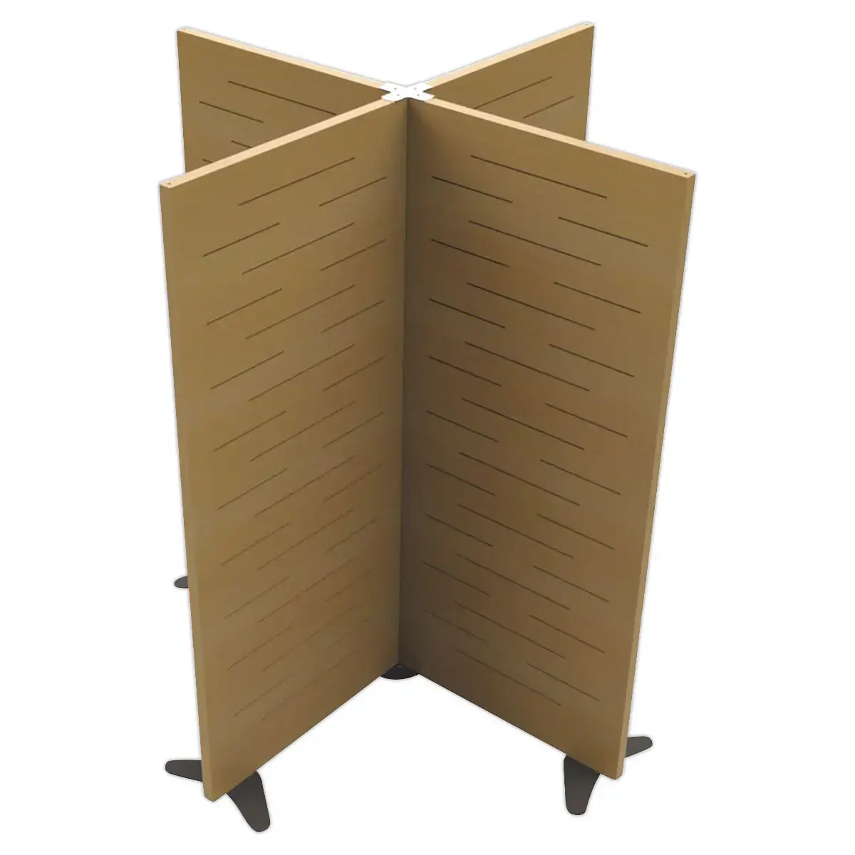 Geluiddichte wand Beuk H180cm gemonteerd 