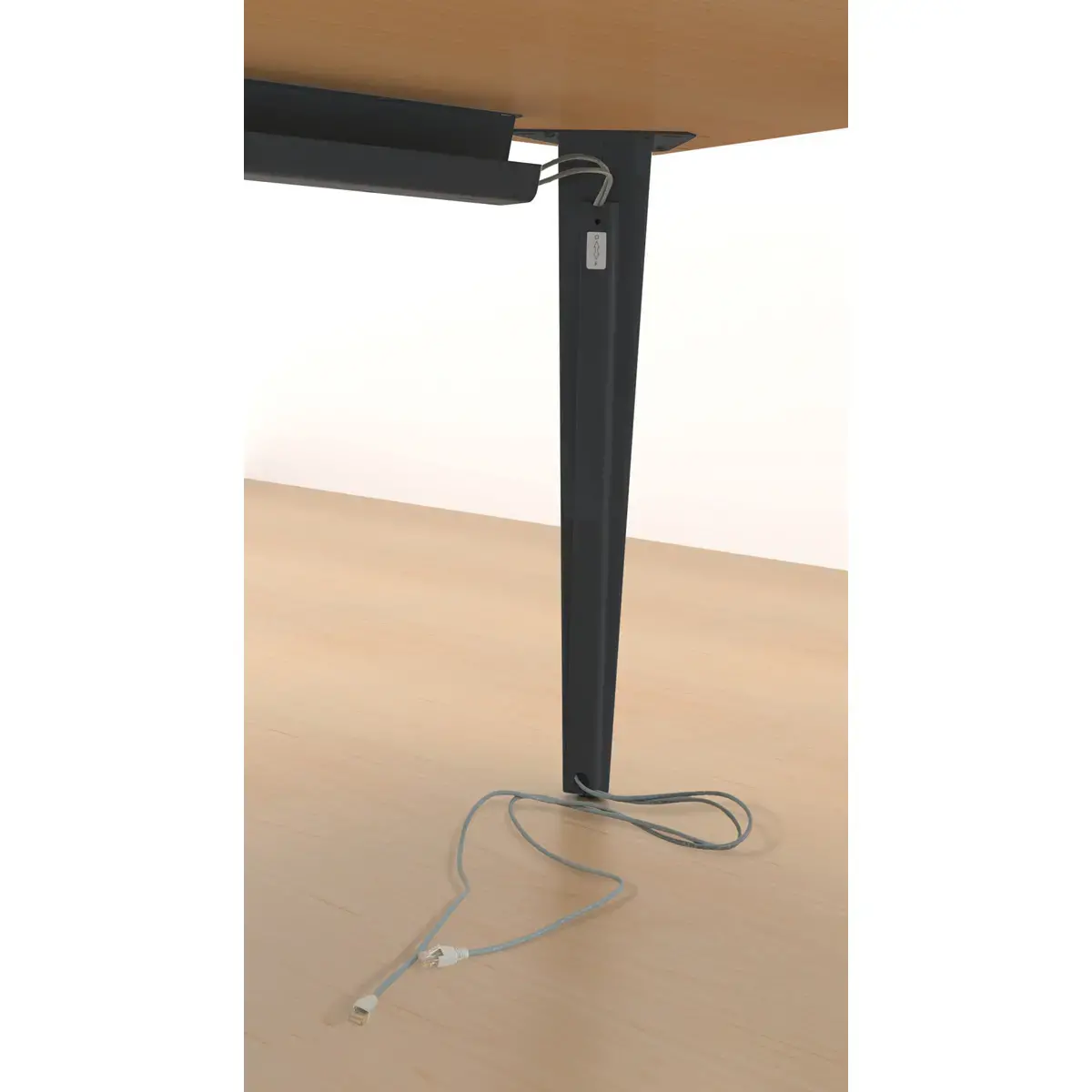Bureau BORDEAUX 140 x 80 esdoorn - poten antraciet gemonteerd 