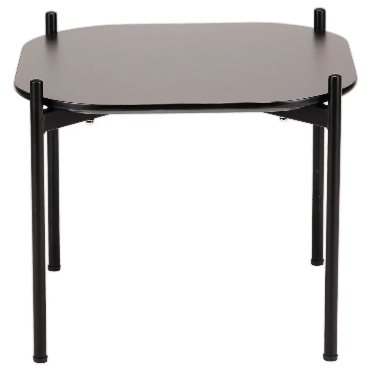 Salontafel MEET 50 x 50 Zwart met zwarte poten