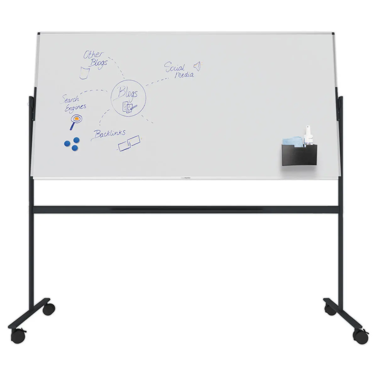 Roterend whiteboard Unite Plus - Emailoppervlak - 100 x 200 cm - LEGAMASTER