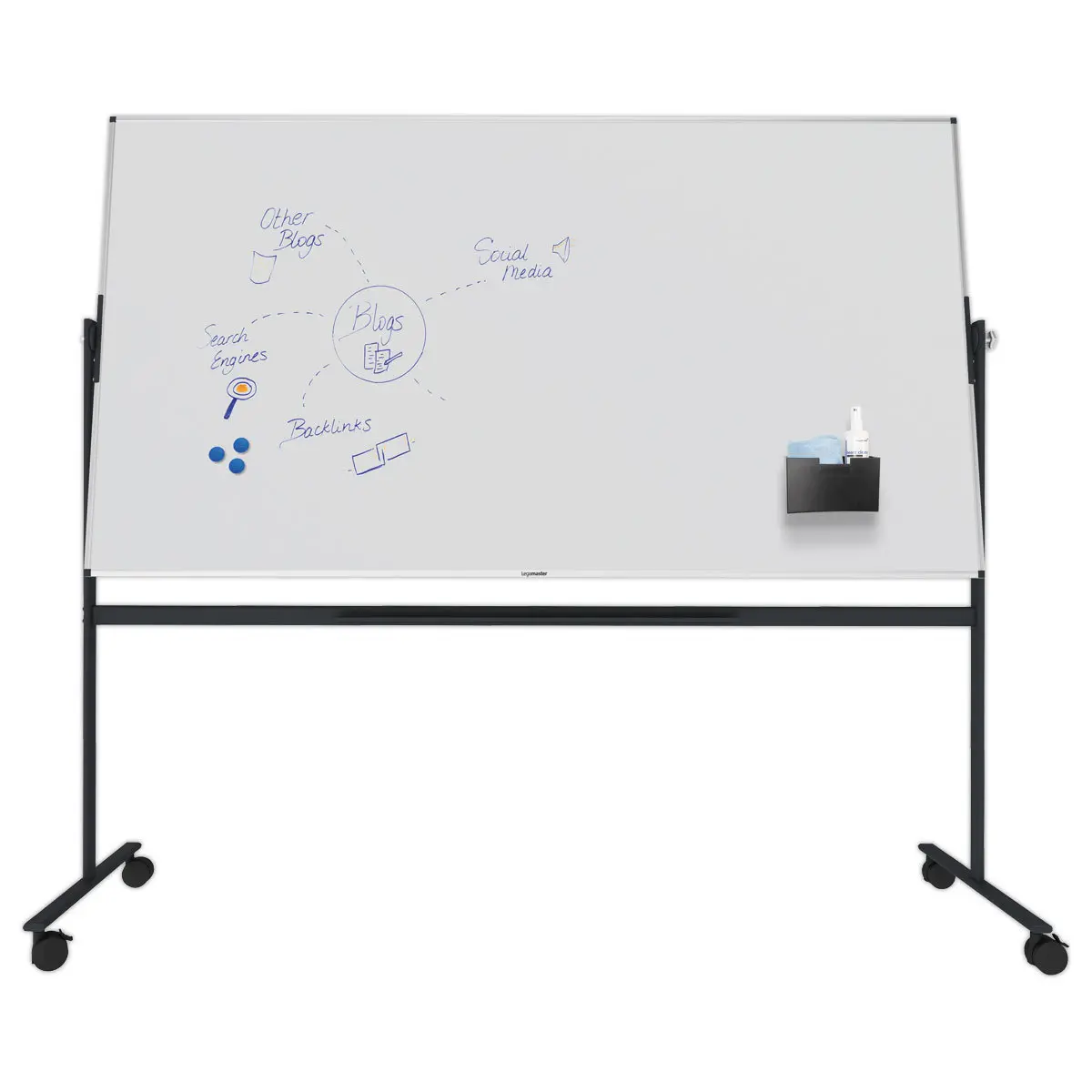 Roterend whiteboard Unite Plus - Emailoppervlak - 120 x 220 cm - LEGAMASTER