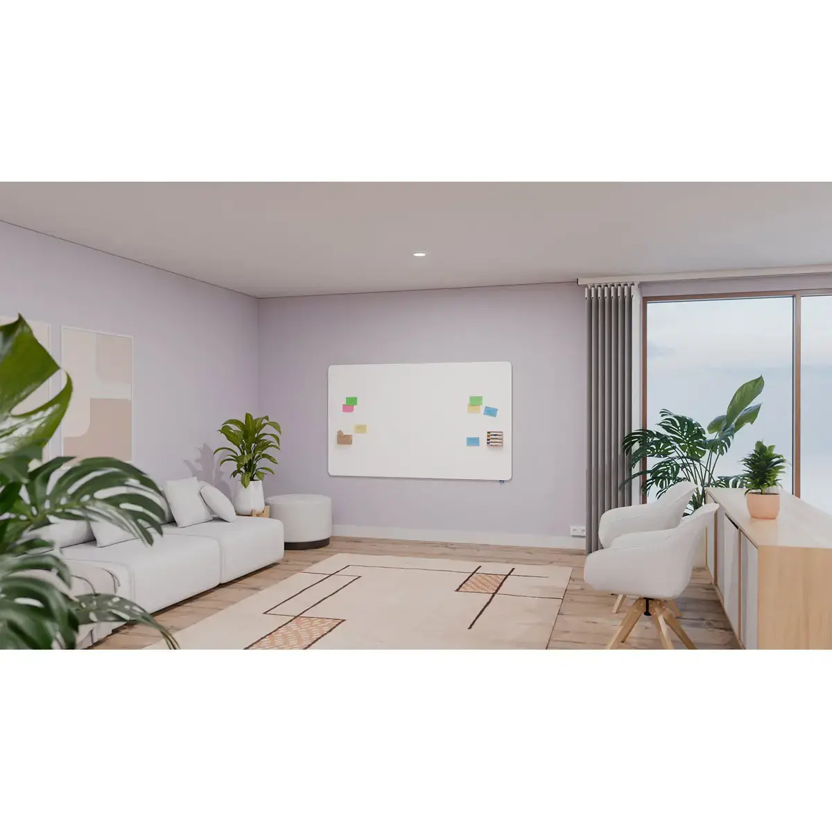 Whiteboard zonder frame Essence - Emailoppervlak - 119,5 x 119,5 cm - LEGAMASTER