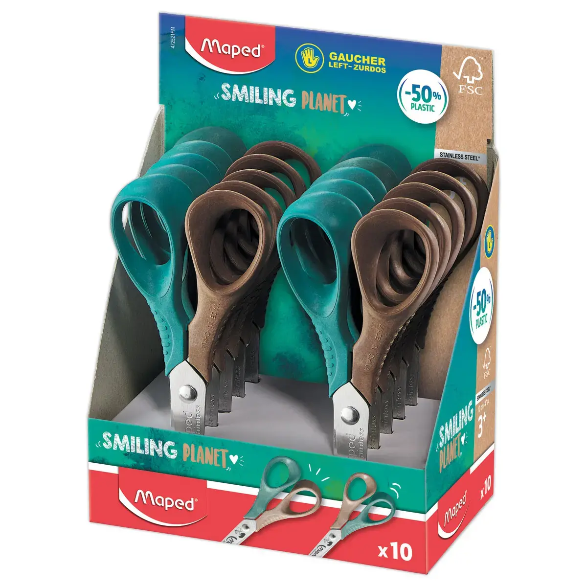 VIVO GAUCHER Scharen 12 cm SMILING PLANET, van FSC®-hout, in een display