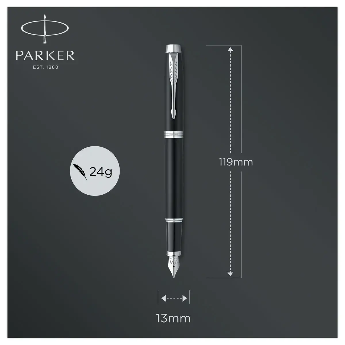 Vulpen PARKER IM - matzwart/chroom 