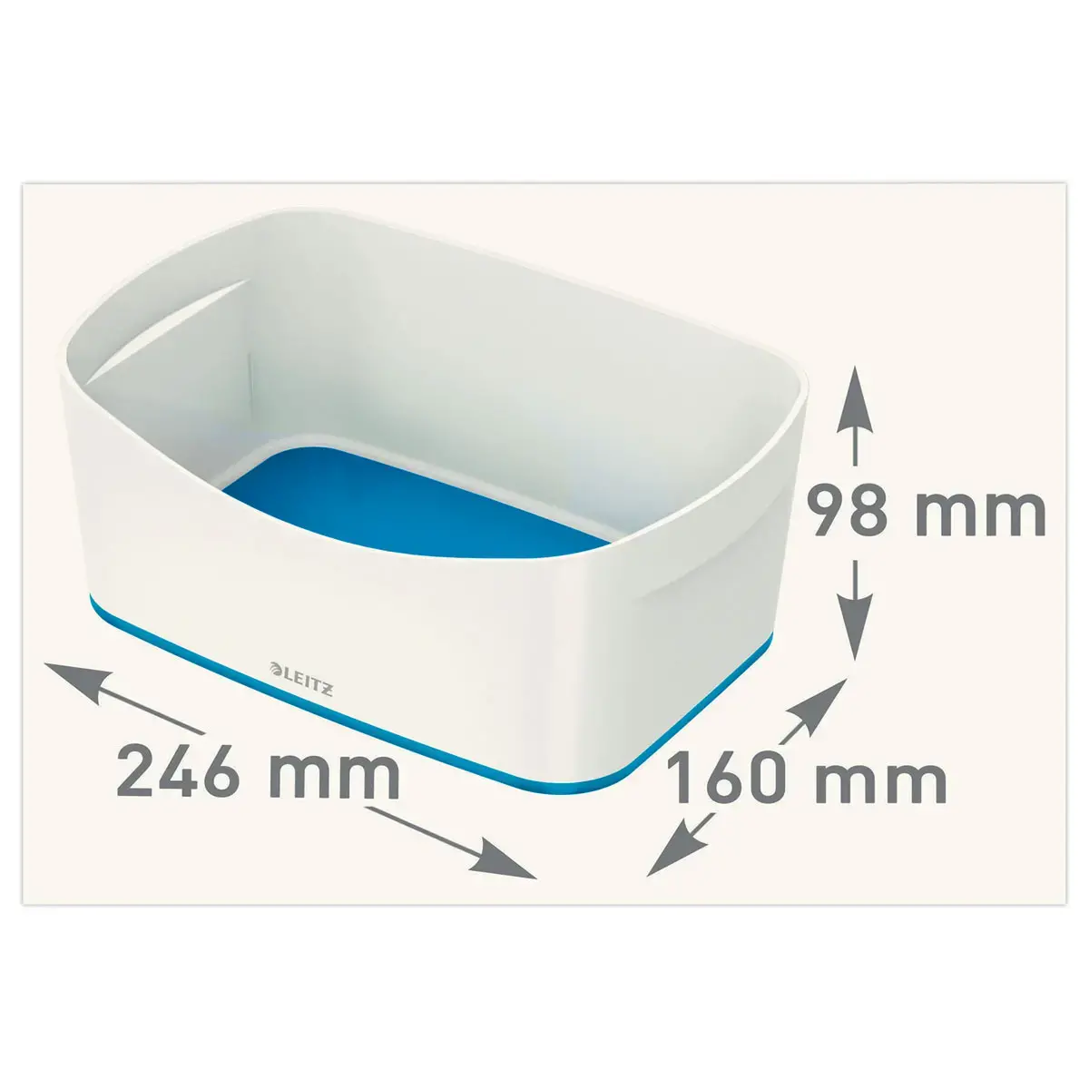 Opbergbak mybox klein wit/blauw