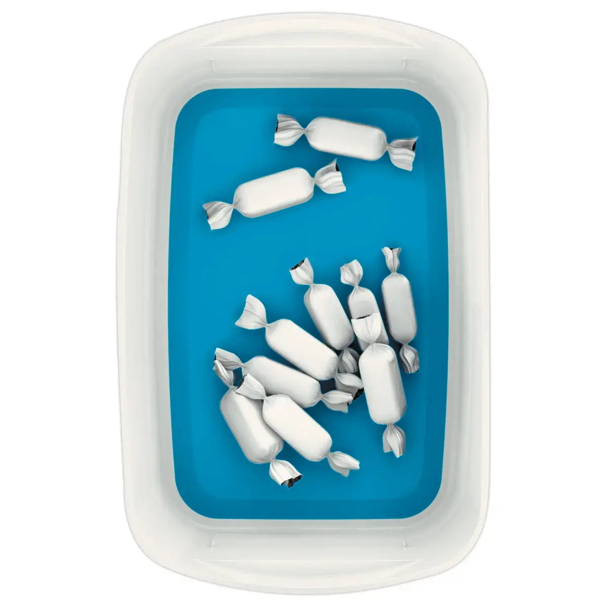 Opbergbak mybox klein wit/blauw