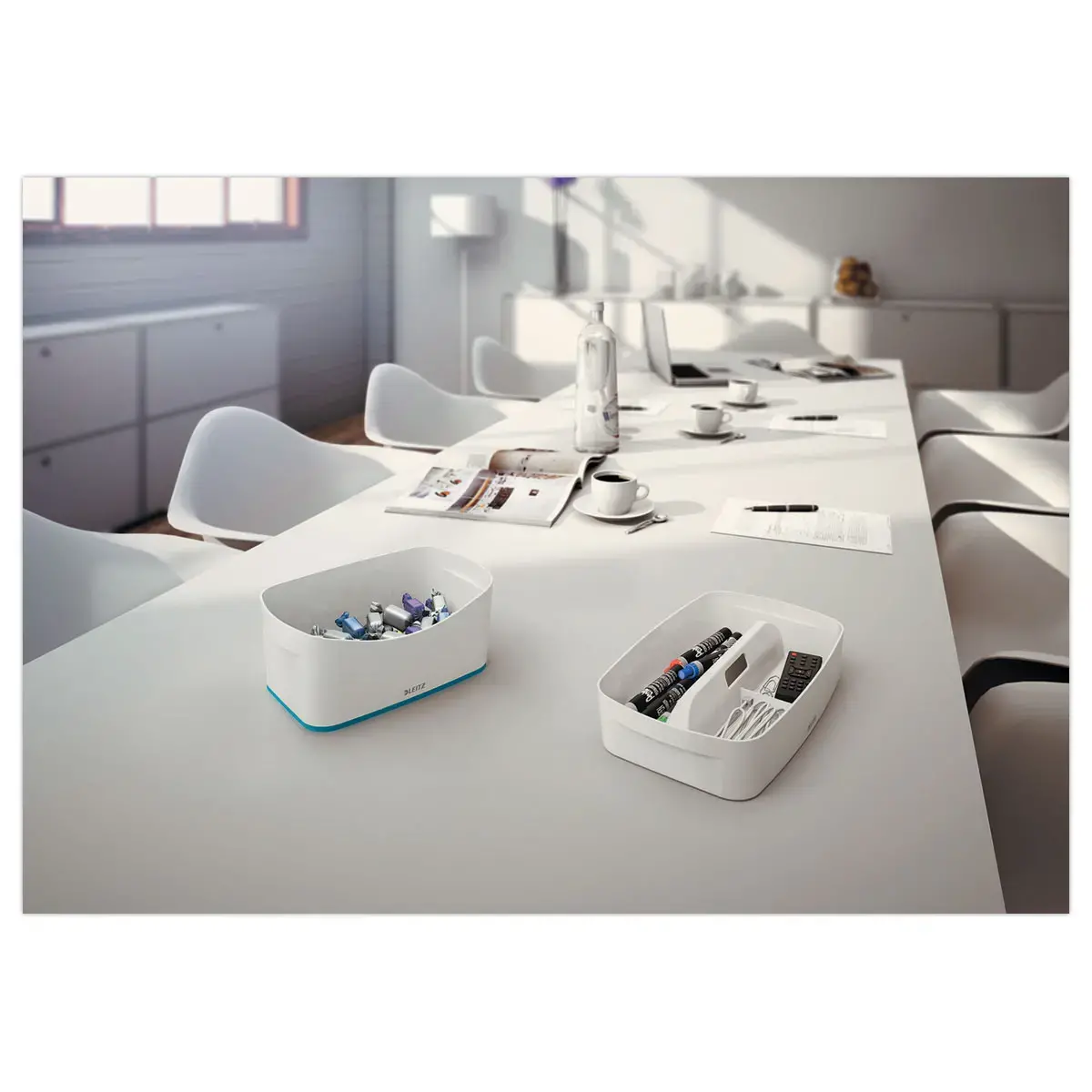 Opbergbak mybox klein wit/blauw