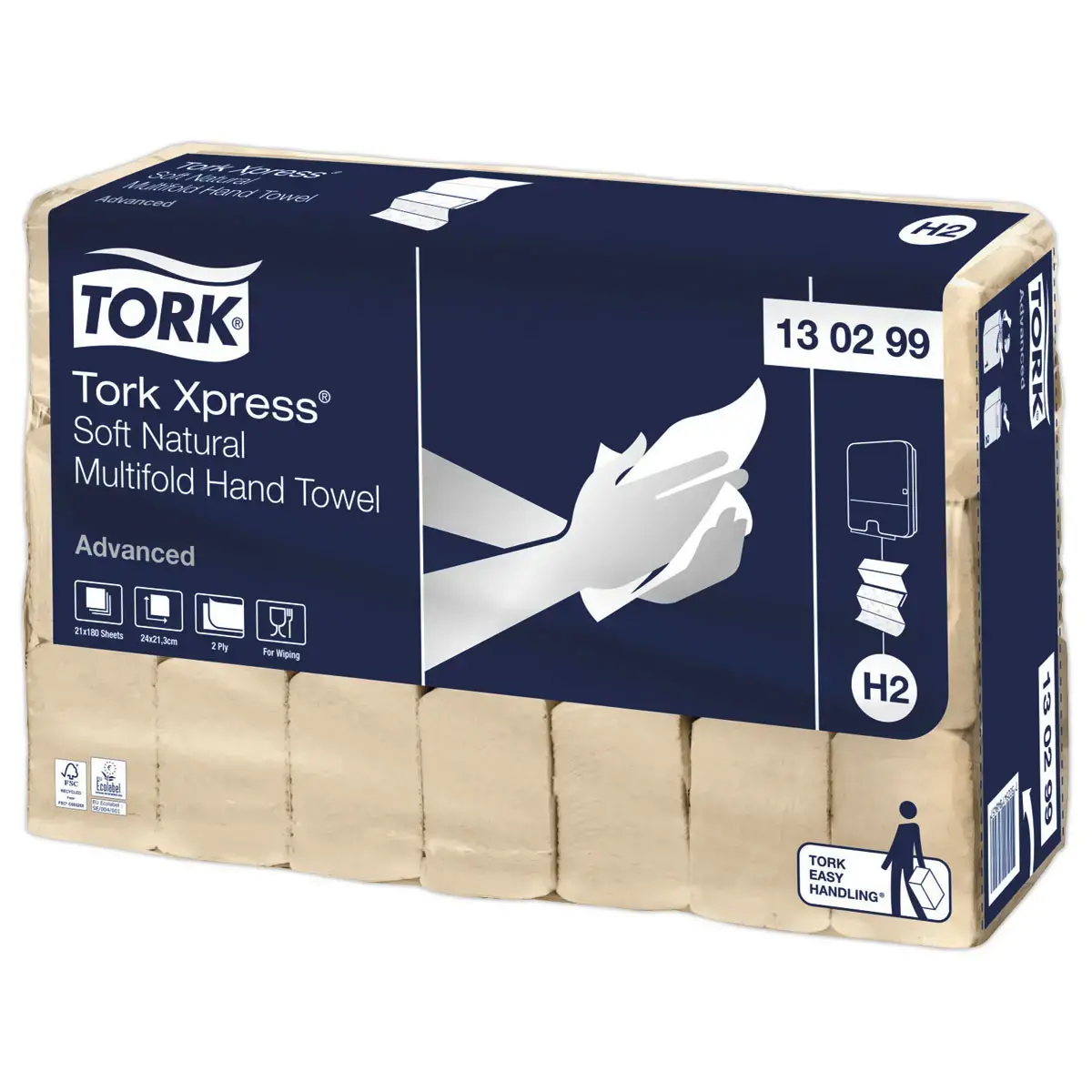 21 Handdoekjes naturel TORK advanced H2