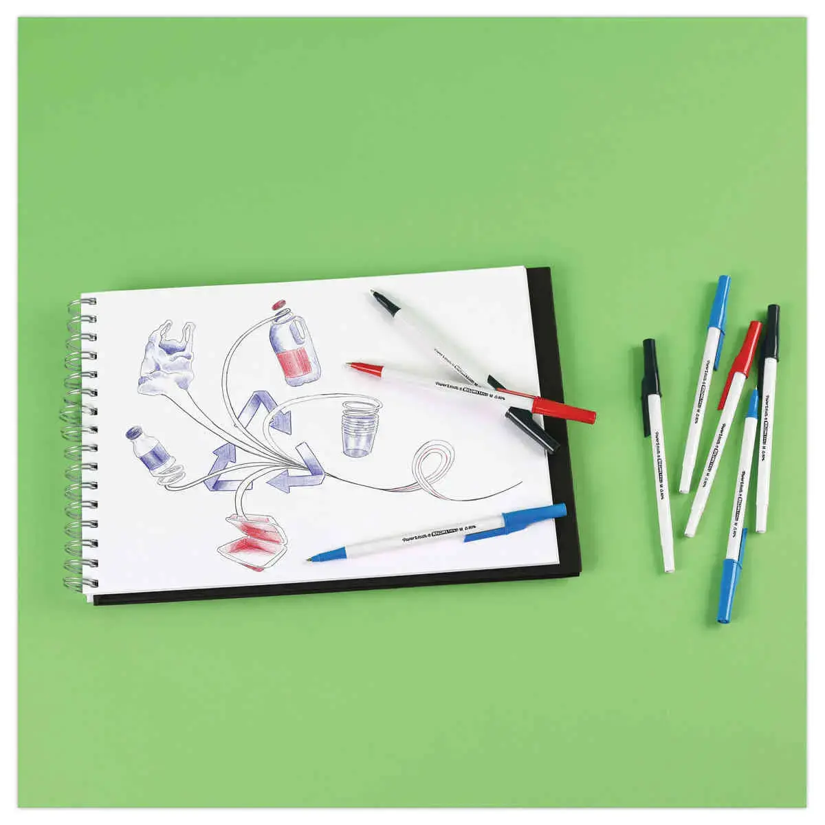 50 Recycled Kilometrico balpen - Blauw