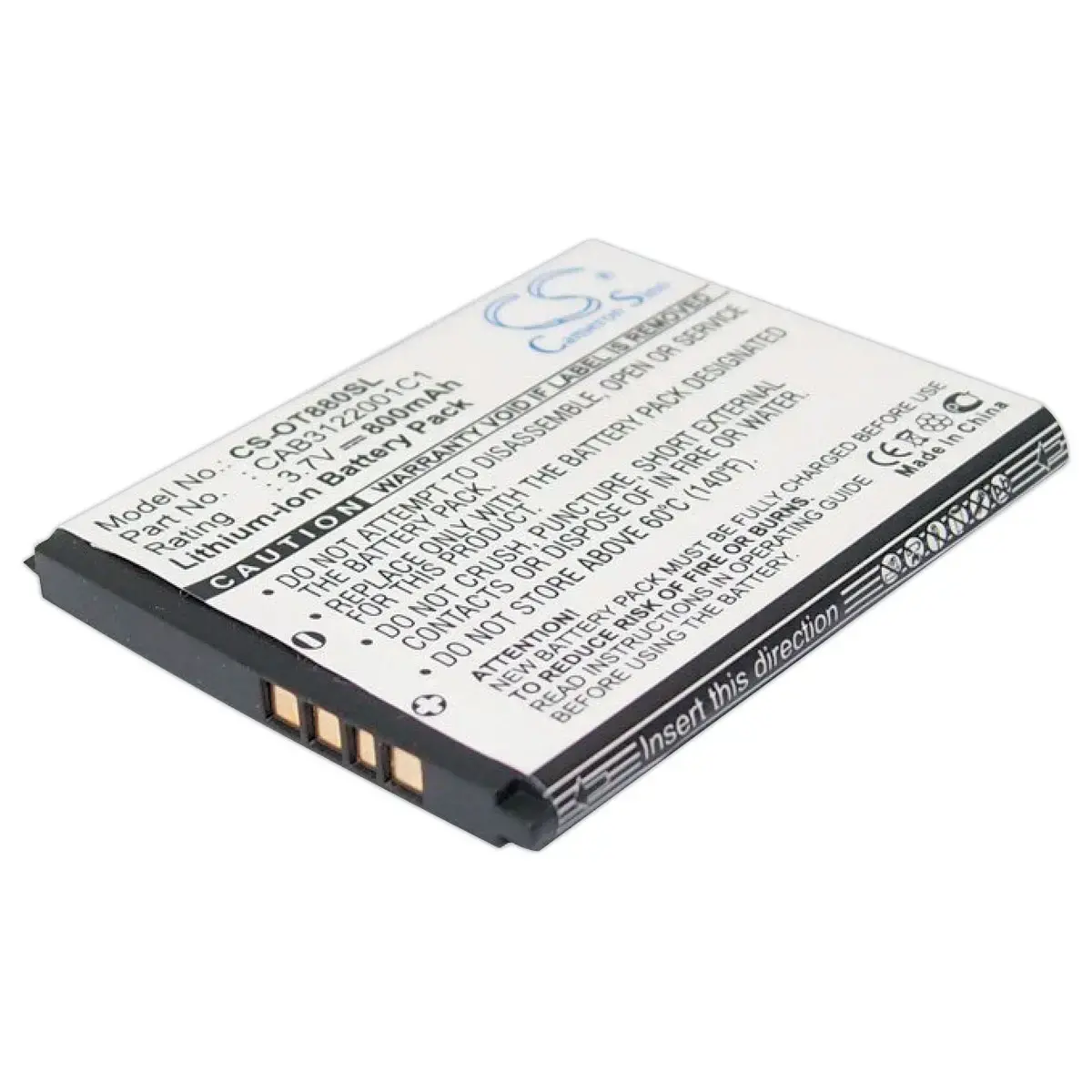 Batterij voor draadloze telefoon ALCATEL LUCENT DECT8234
