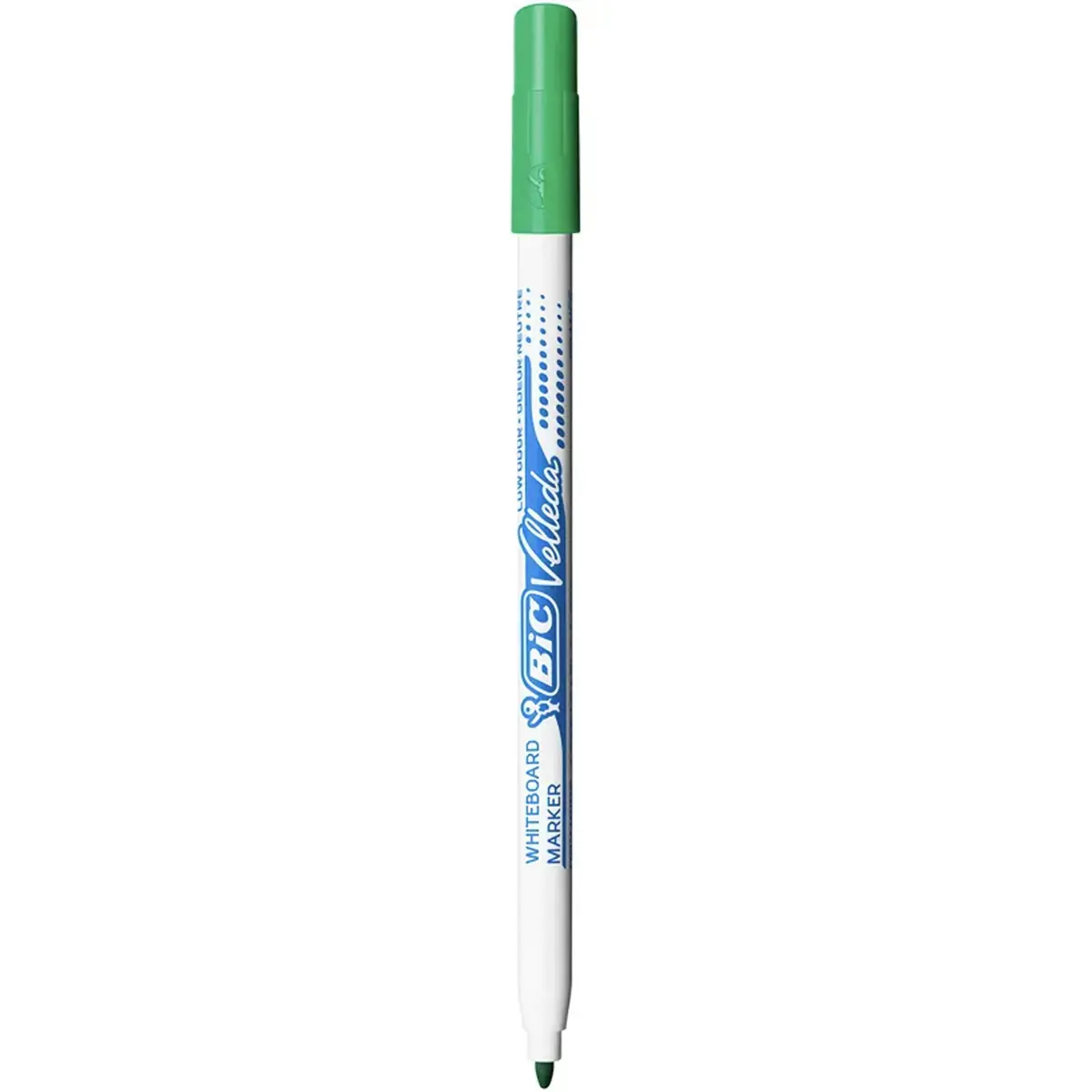 BIC Velleda 1721 Viltstiften voor Whiteboard, Droog Uitwisbaar, Fijne Kegelvormige Punt - Groen, Doos van 24