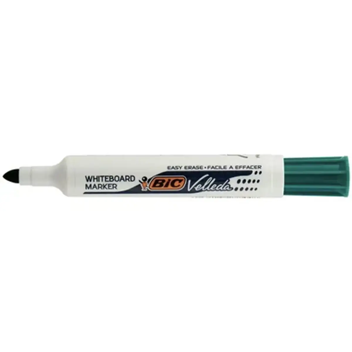 BIC Velleda 1721 Viltstiften voor Whiteboard, Droog Uitwisbaar, Fijne Kegelvormige Punt - Groen, Doos van 24