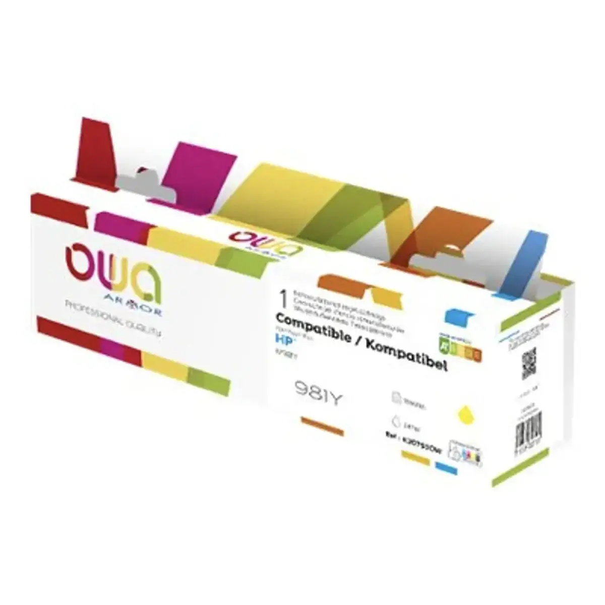 Gele inktcartridge - équiv. HP L0R15A - K20793OW OWA